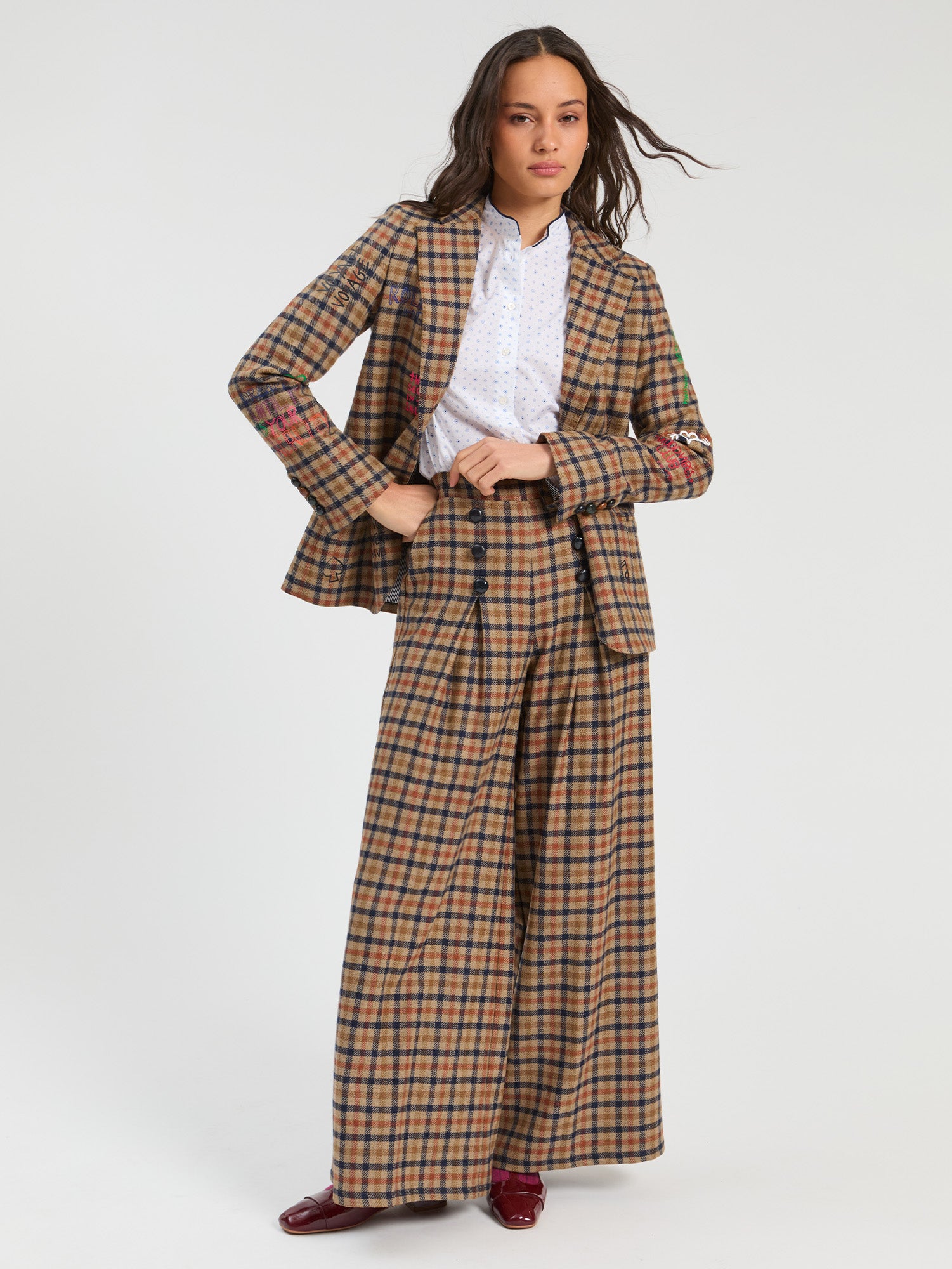 RUST PLAID JACKET
