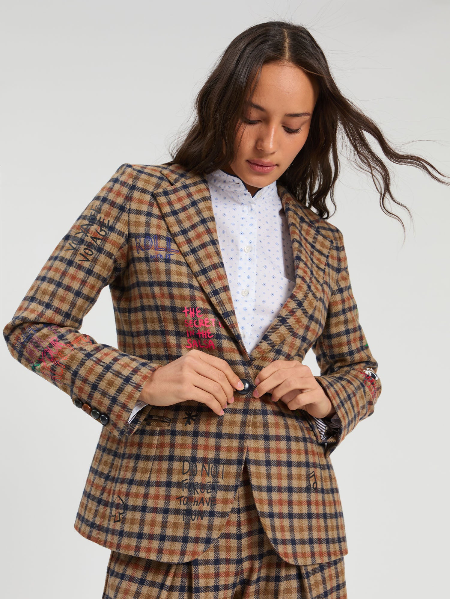 RUST PLAID JACKET