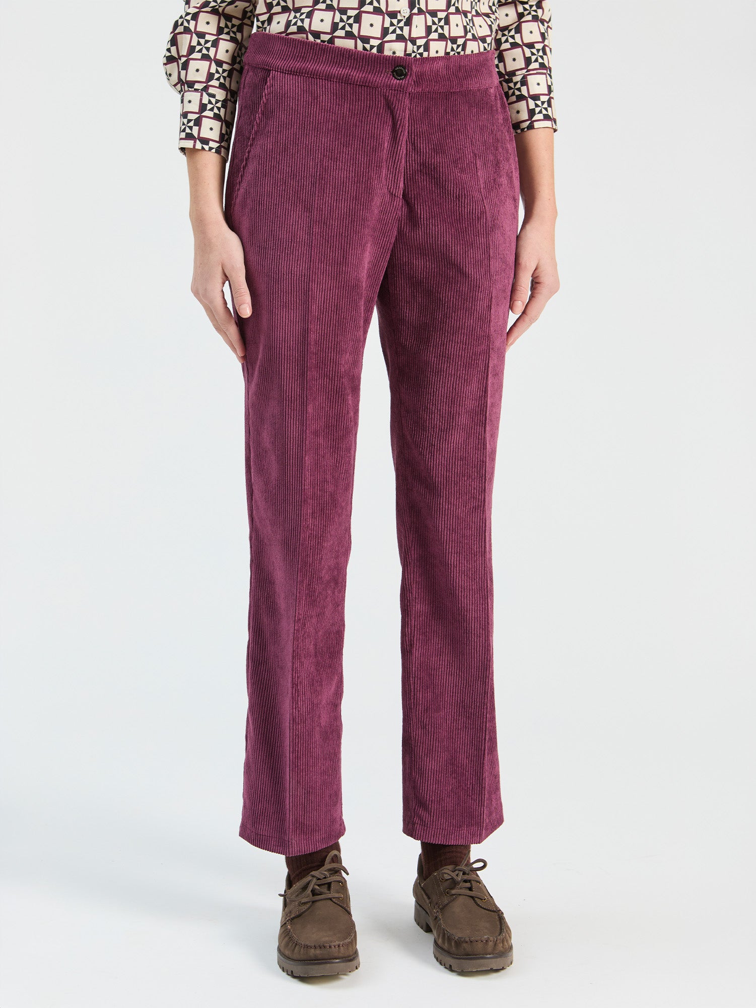 MAROON CORDUROY TROUSERS