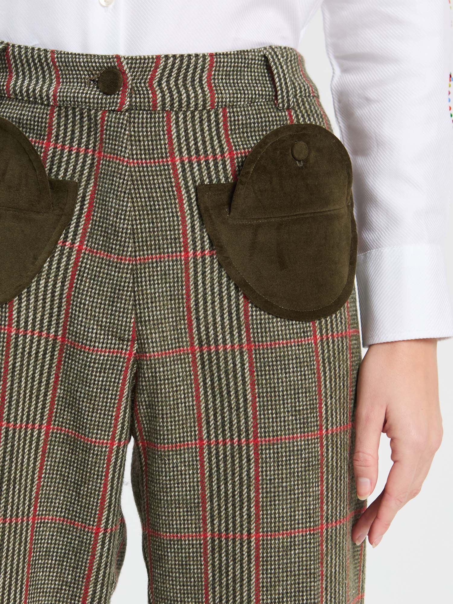 GREEN WELSH PLAID TROUSERS