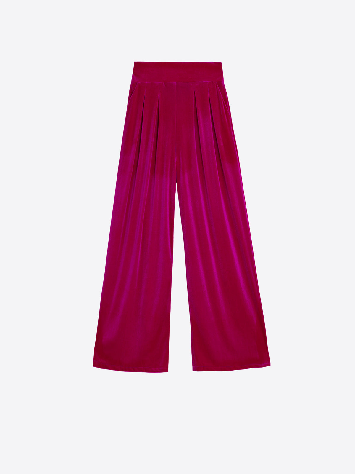 FUCHSIA VELVET TROUSERS
