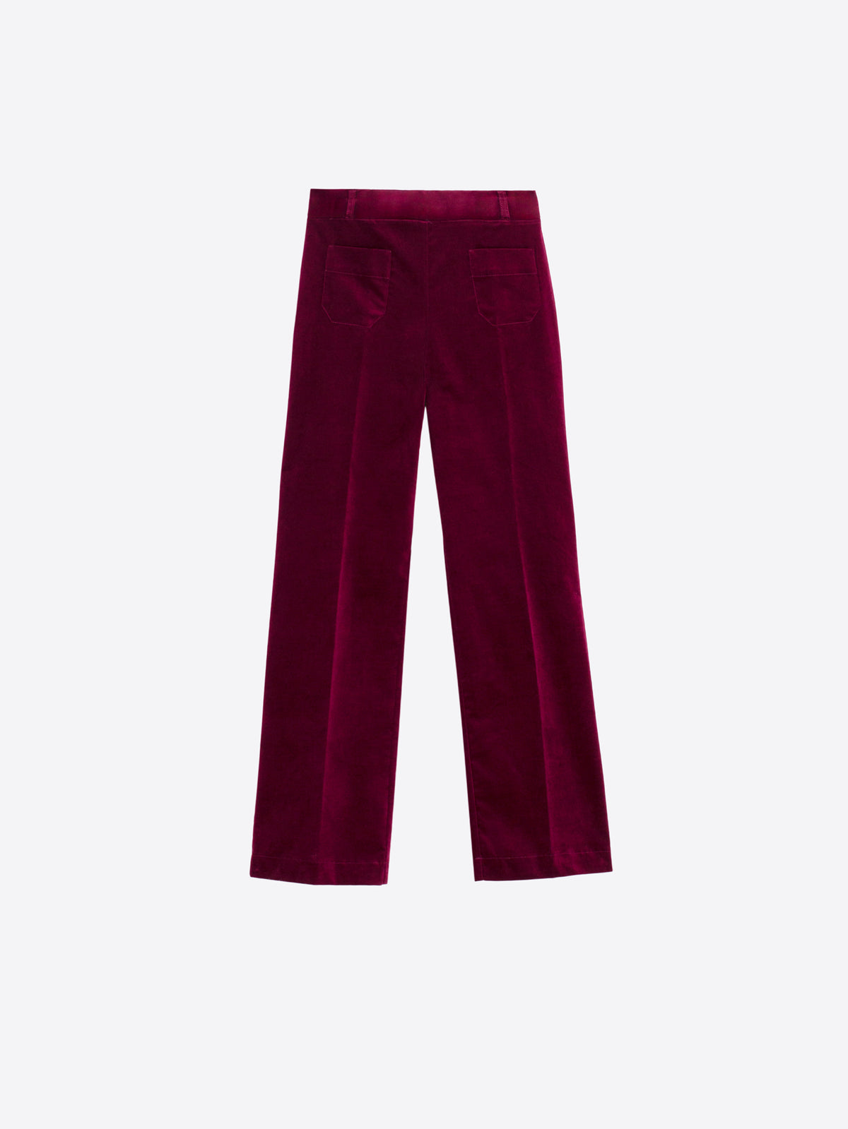 BURGUNDY VELVET TROUSERS