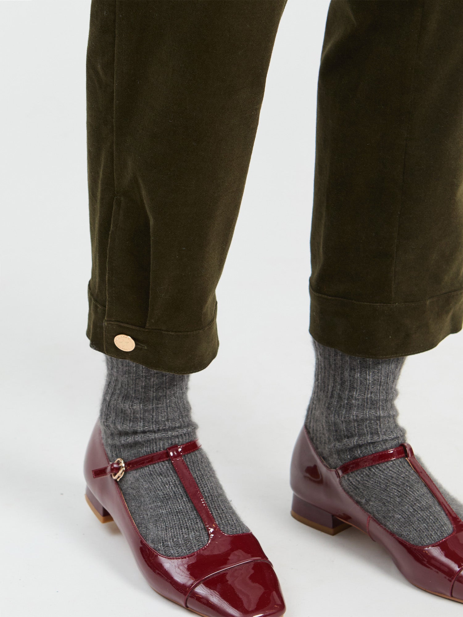 HUNTER GREEN VELVET HAREM PANTS