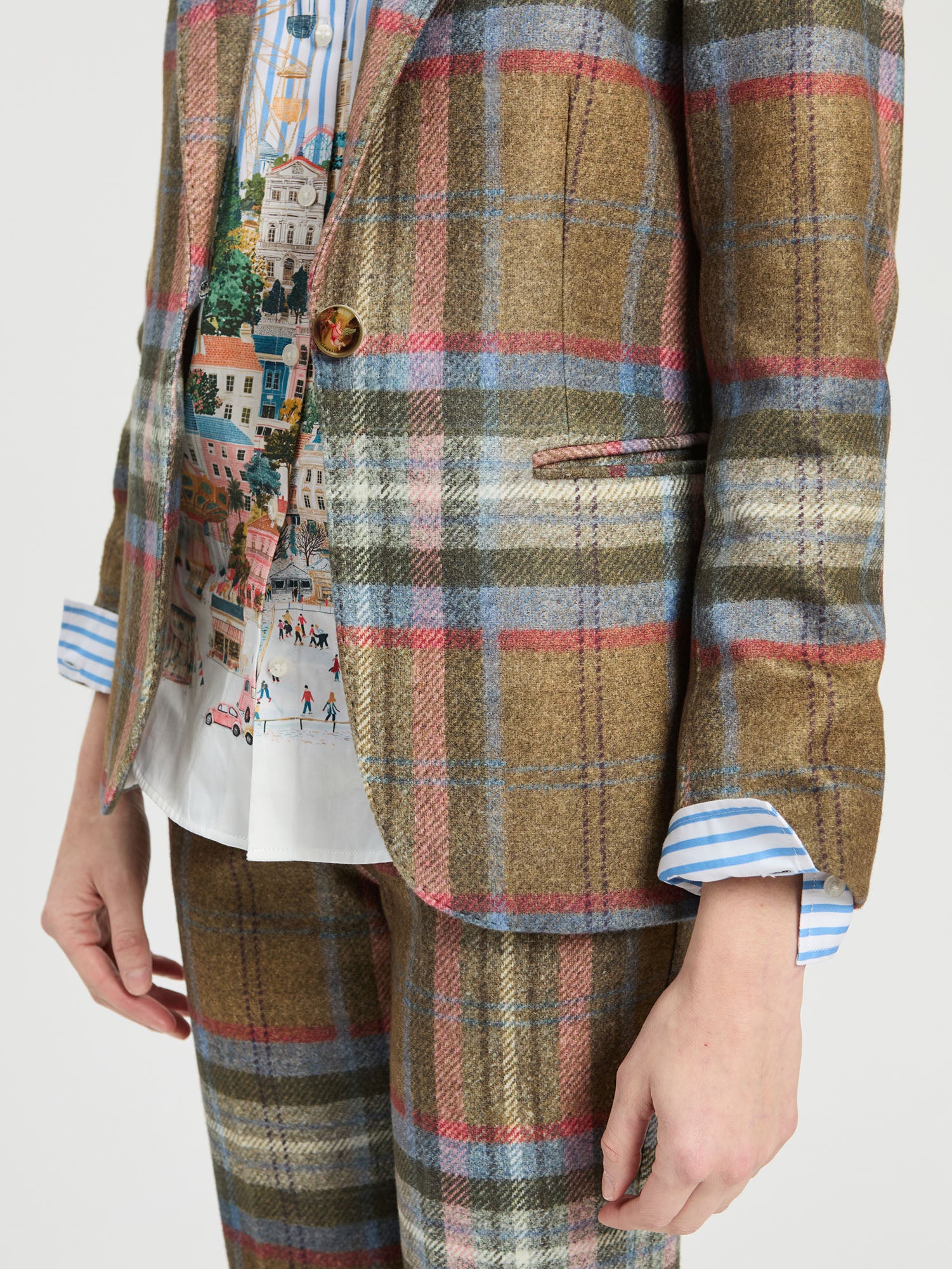 BROWN CHECKED JACKET