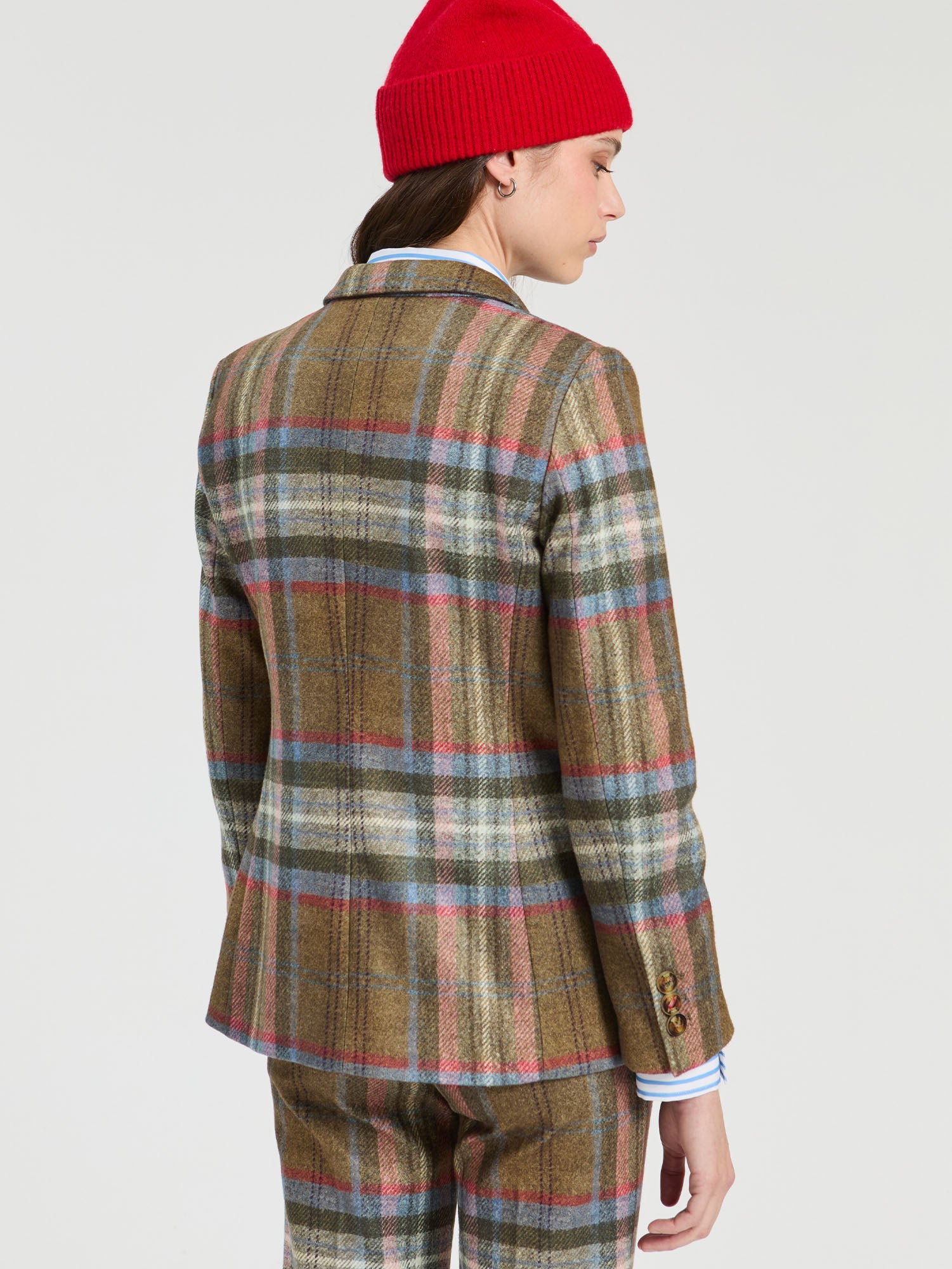 BROWN CHECKED JACKET