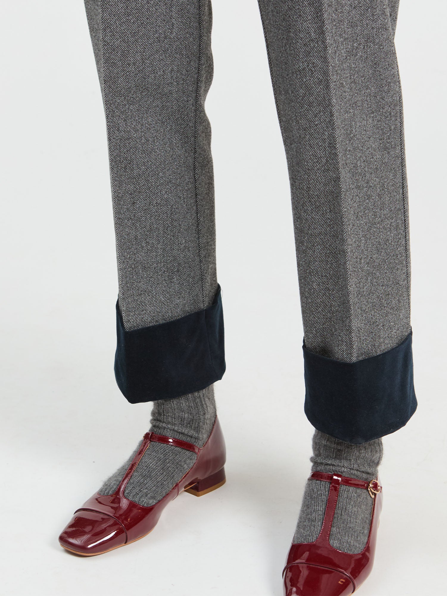 GRAY MARL PANTS