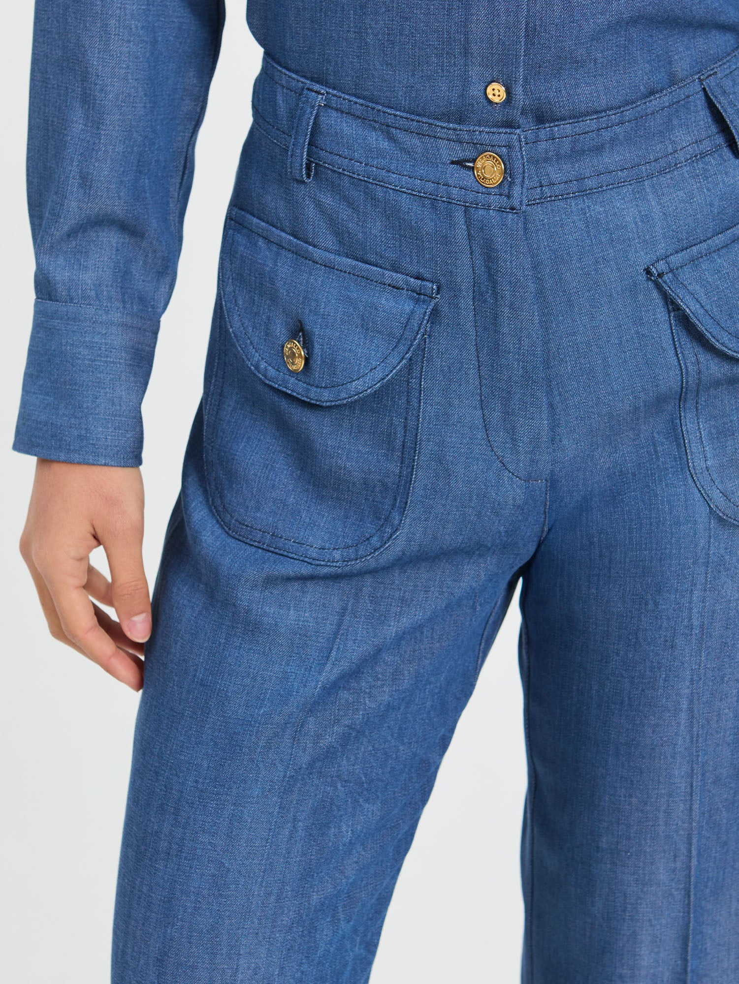 LIGHT BLUE DENIM TROUSERS