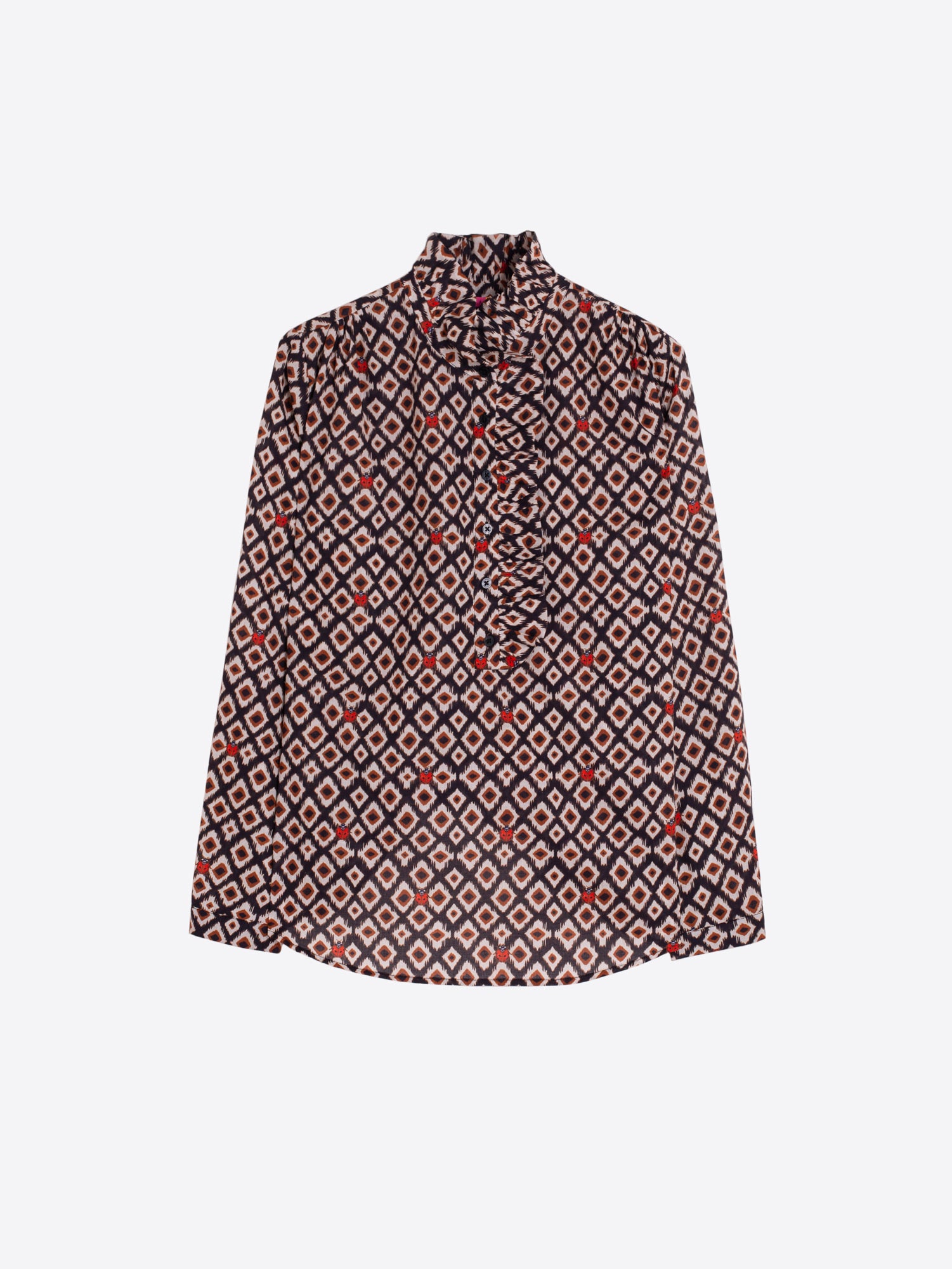 CAMISA IKAT MARIQUITAS VOLANTES