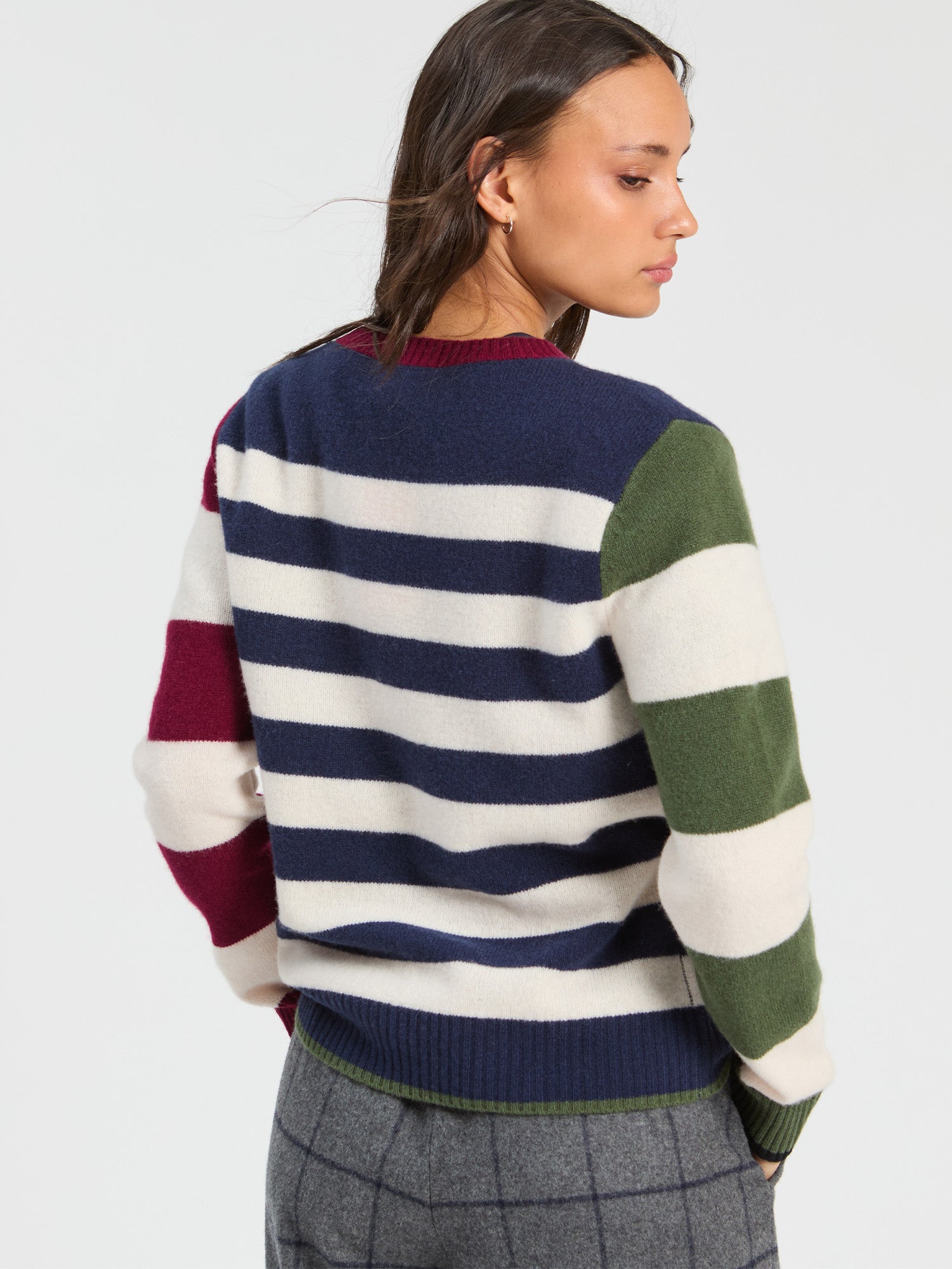 DOG RAINCOAT JUMPER EMBROIDERED NAVY STRIPES
