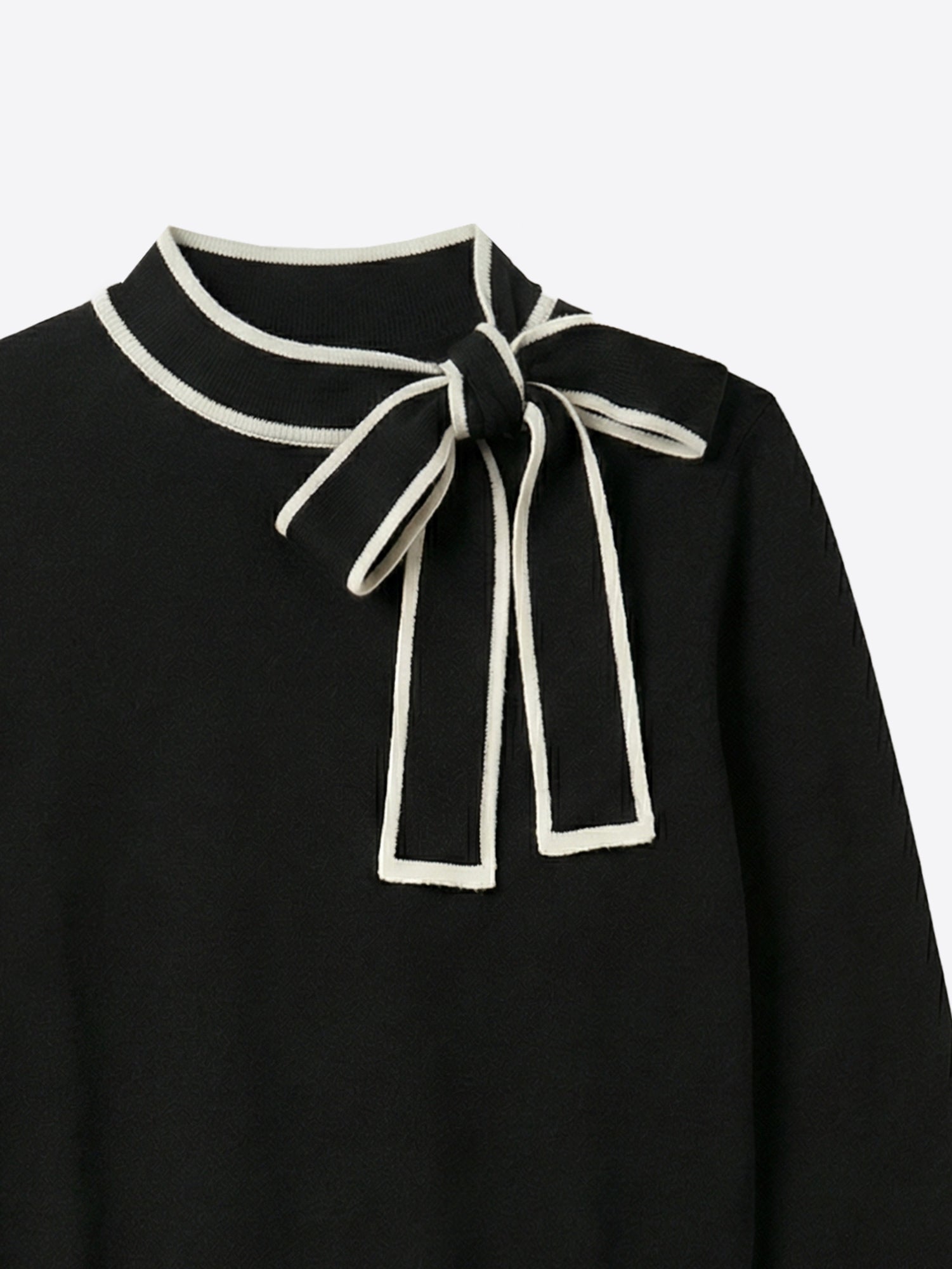 BLACK AND CREAM BOW JERSEY