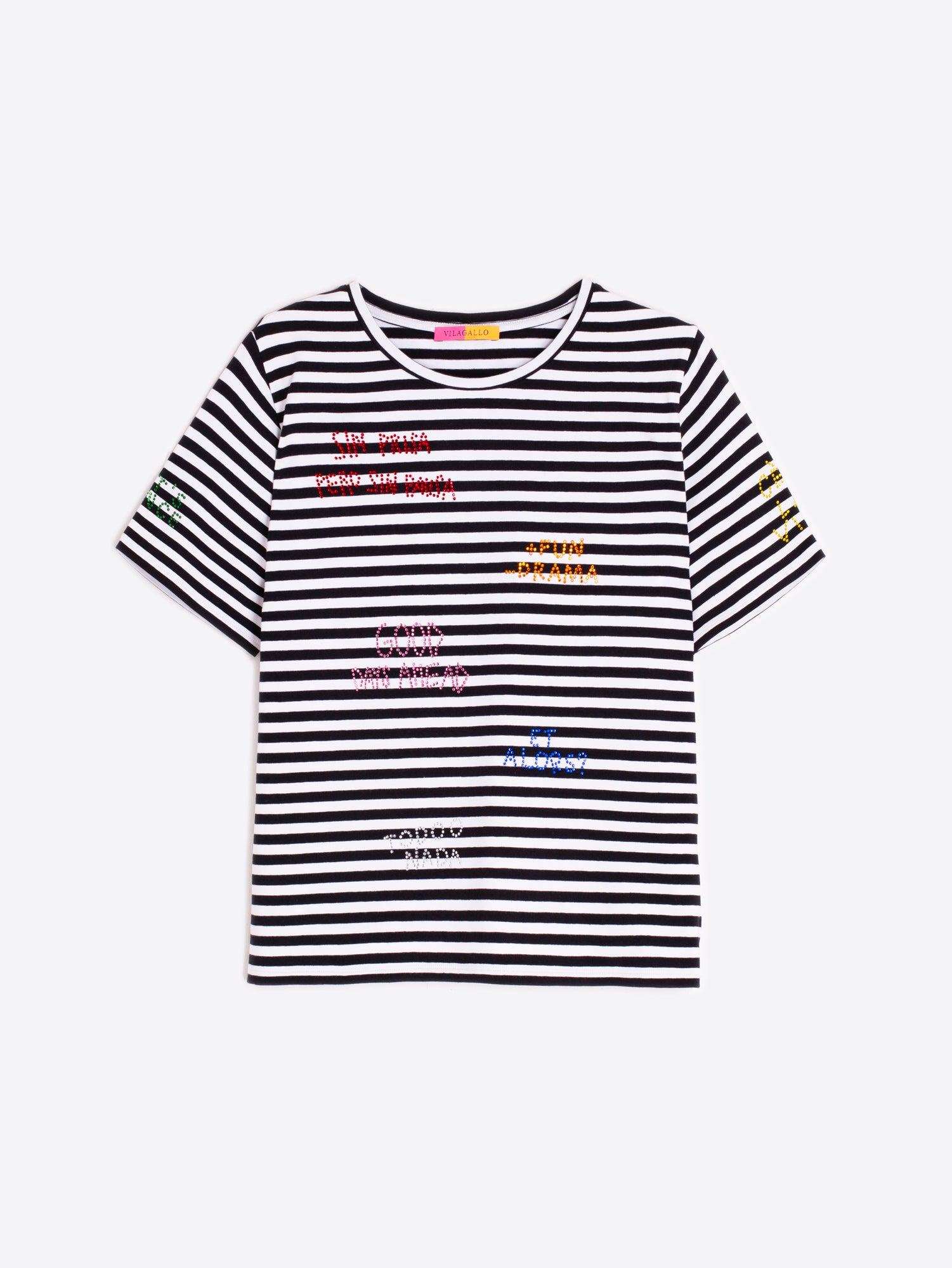 CAMISETA RAYAS NEGRO Y BLANCO FRASES