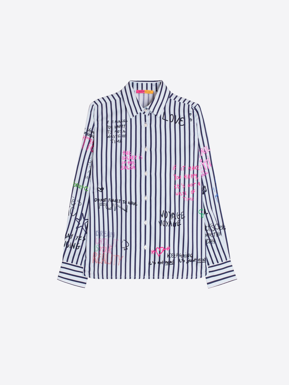 CAMISA DE RAYAS ESTAMPADO NORIA