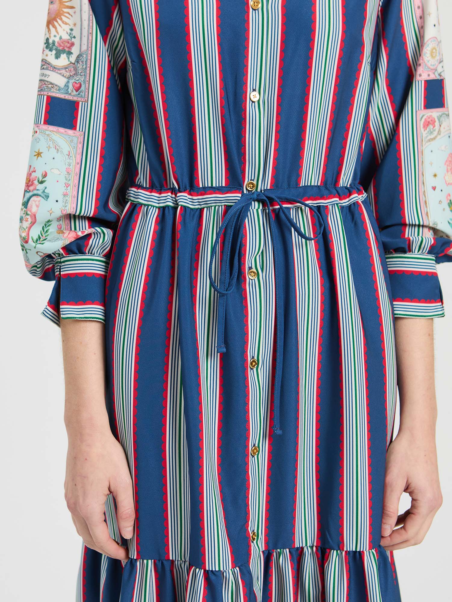 VESTIDO RAYAS Y CARTAS MADRID
