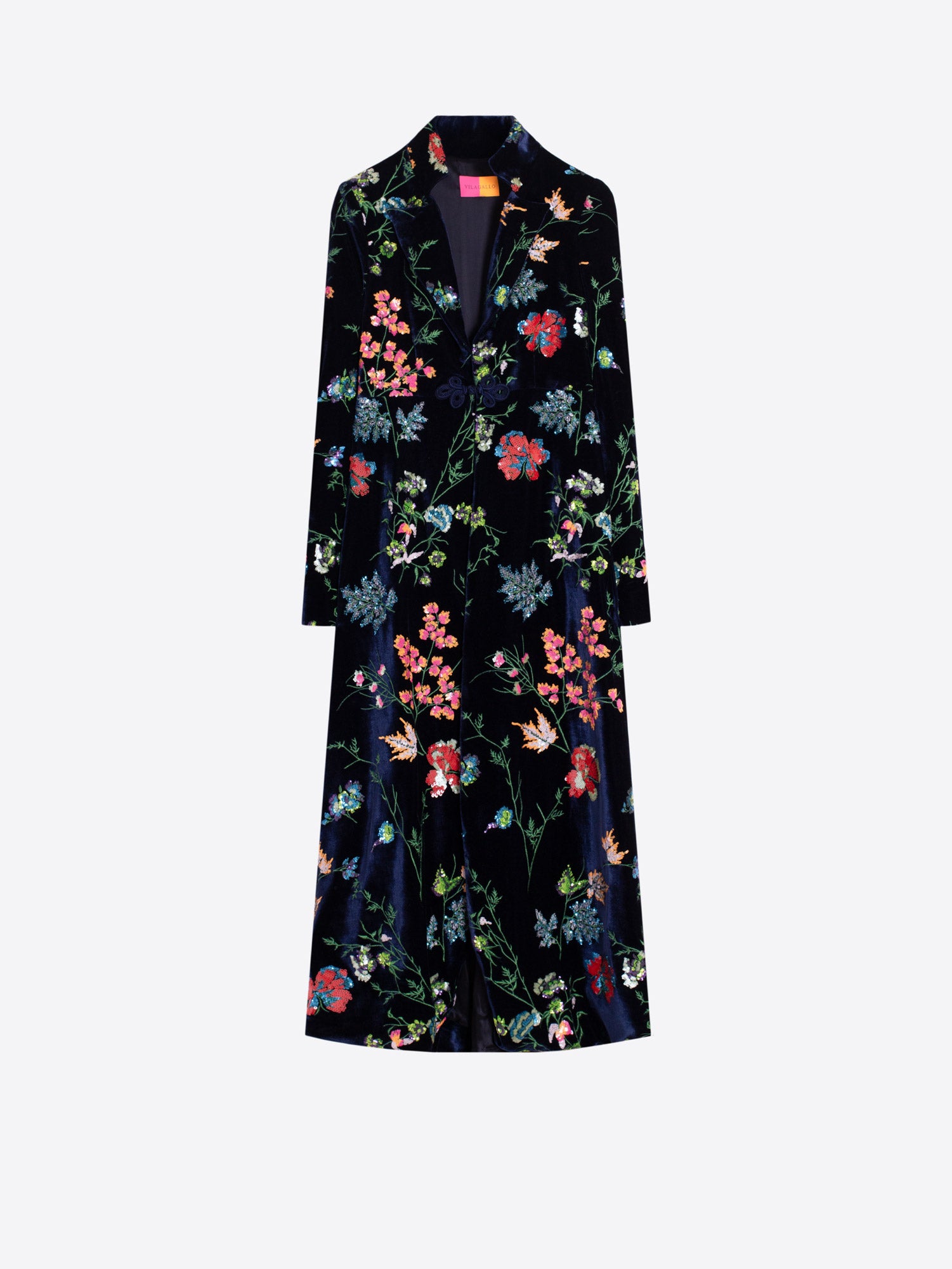 ABRIGO MARINO FLORAL LENTEJUELAS