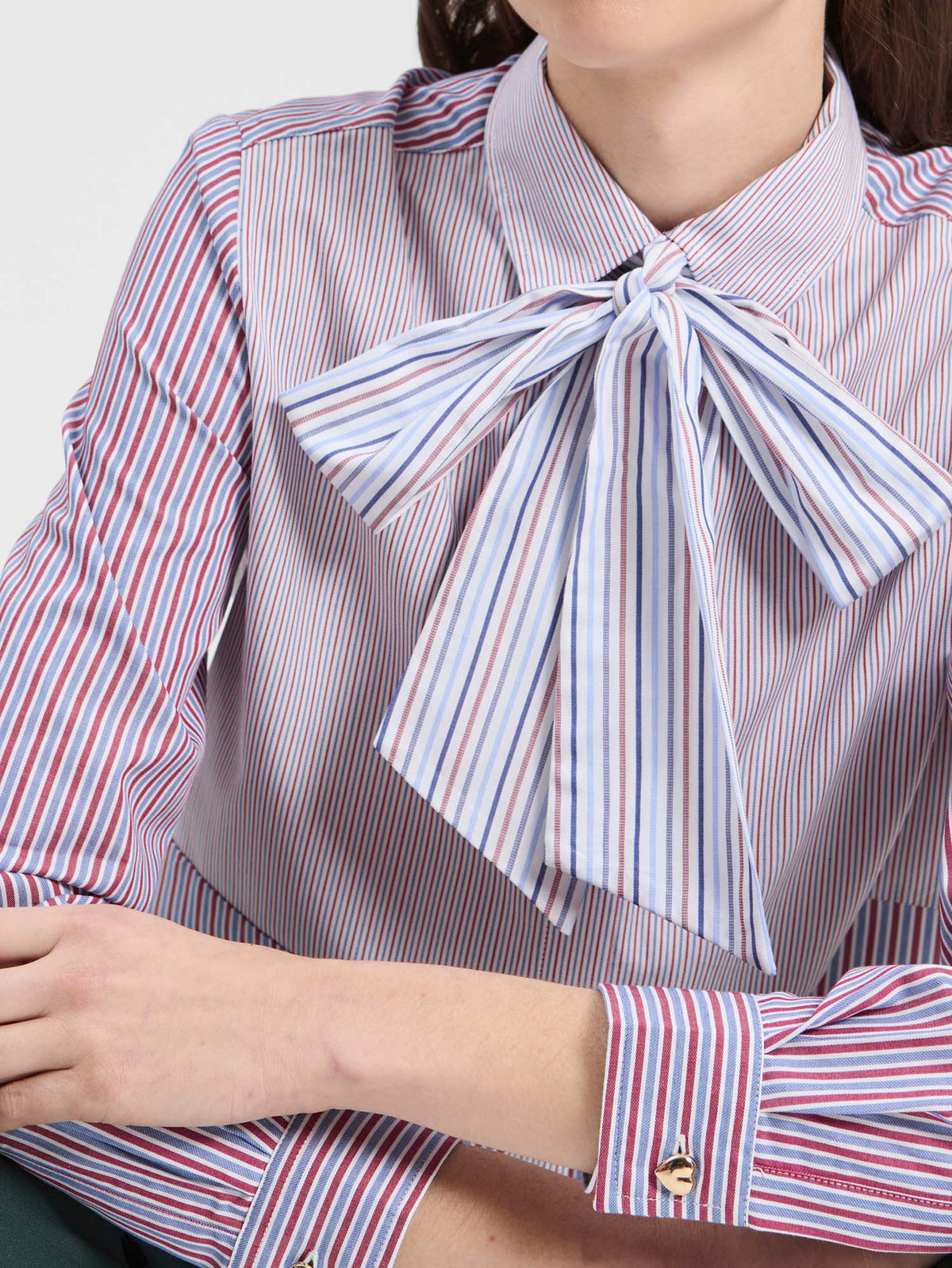 CAMISA BICOLOR DE RAYAS LAZO