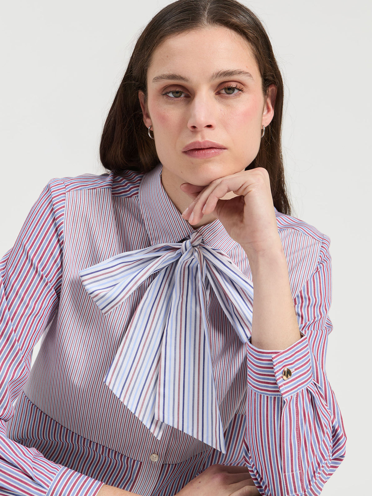 CAMISA BICOLOR DE RAYAS LAZO