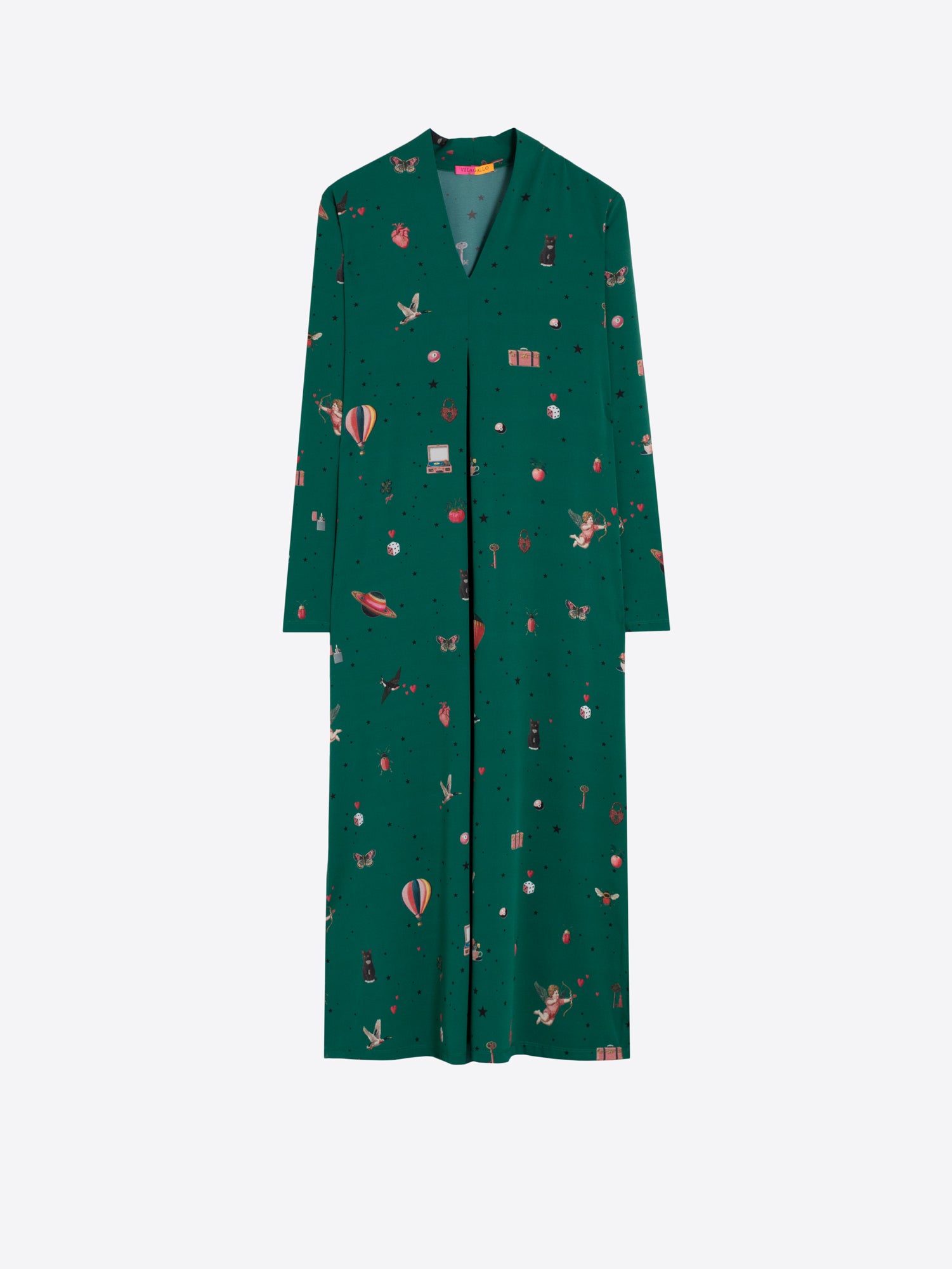 CUPID LONG GREEN DRESS