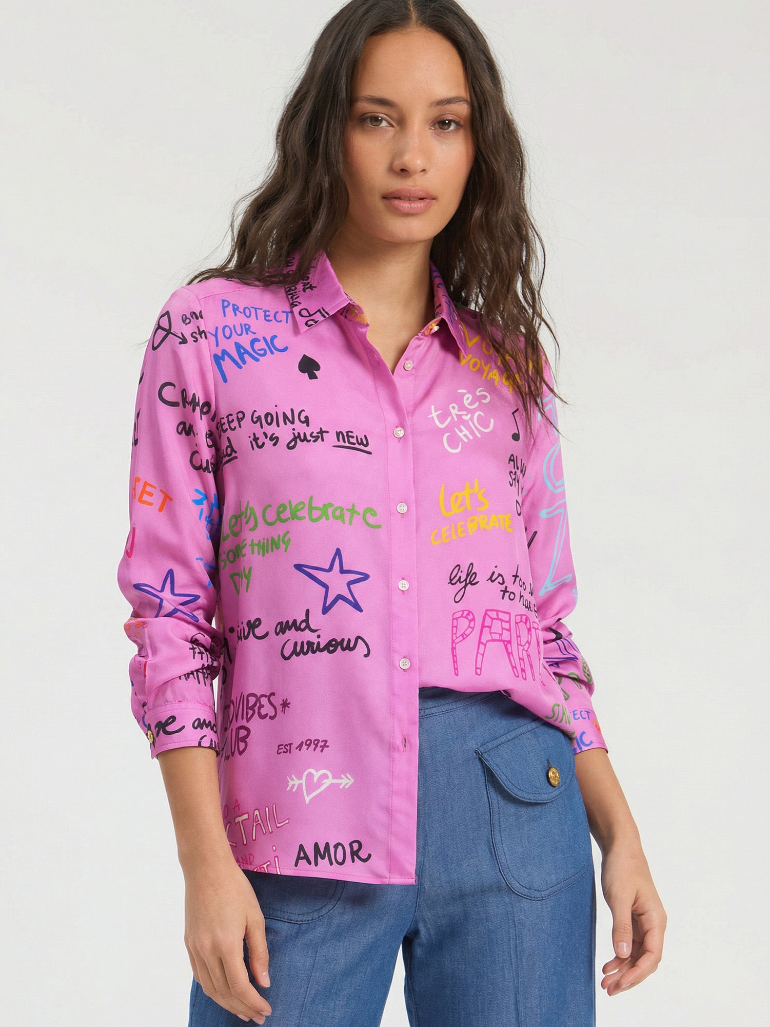 CAMISA SEDA ROSA NORIA