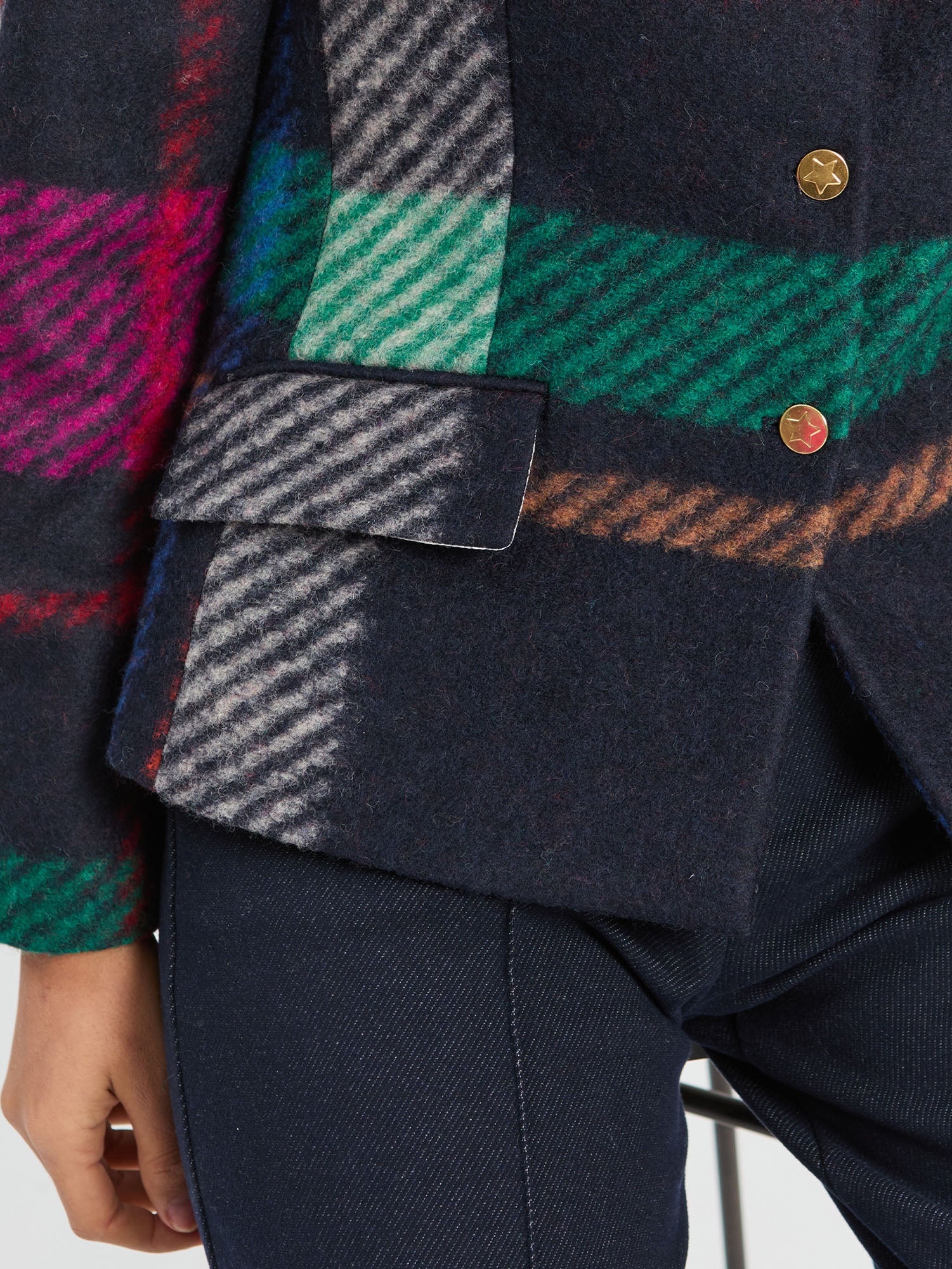 PLAID XL MULTICOLOR WOOL JACKET