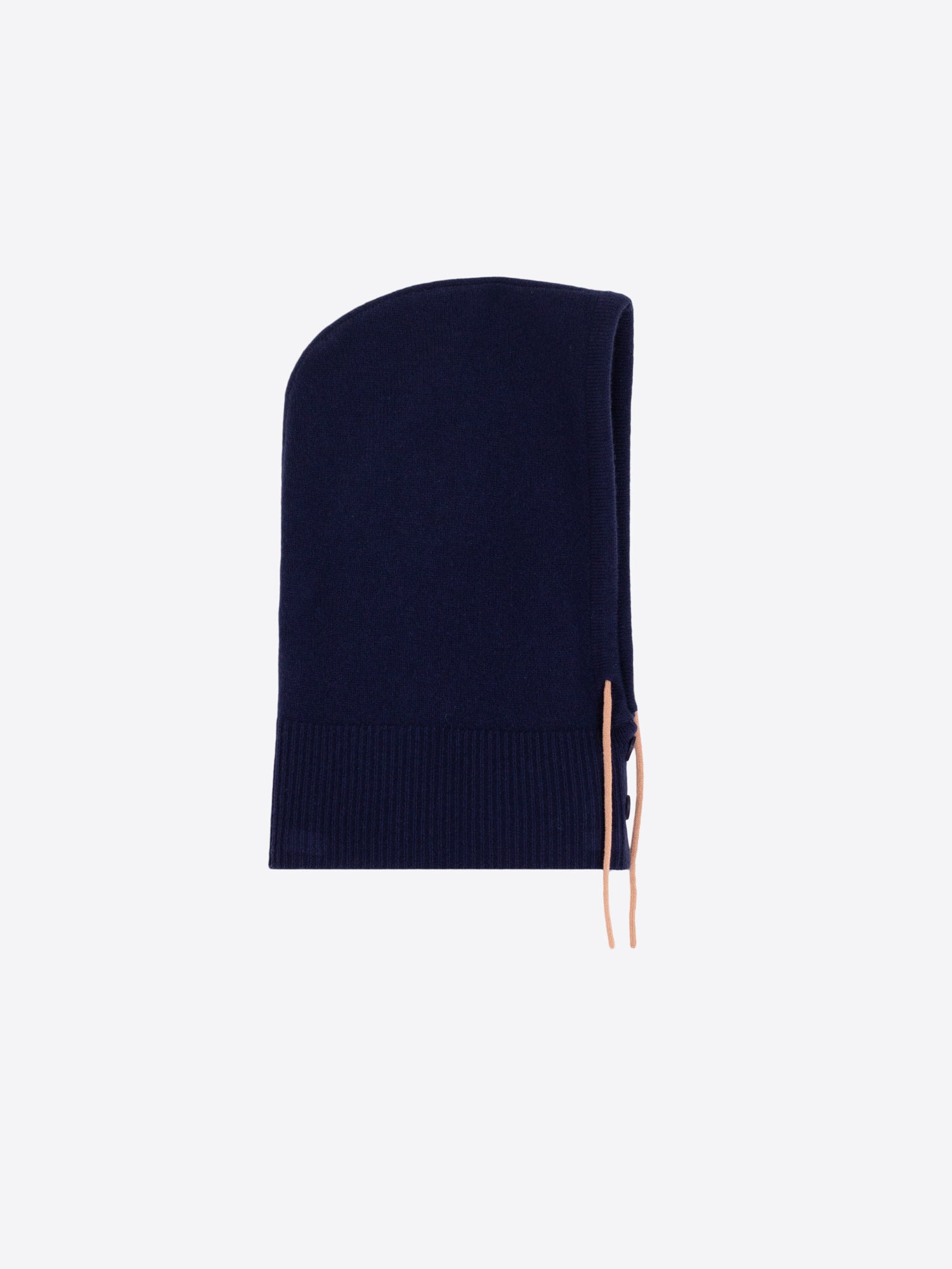 NAVY AND GREY KNITTED HOOD