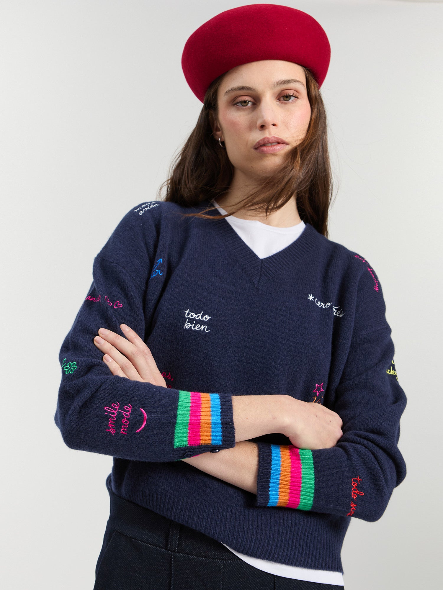 WORDS JERSEY NAVY