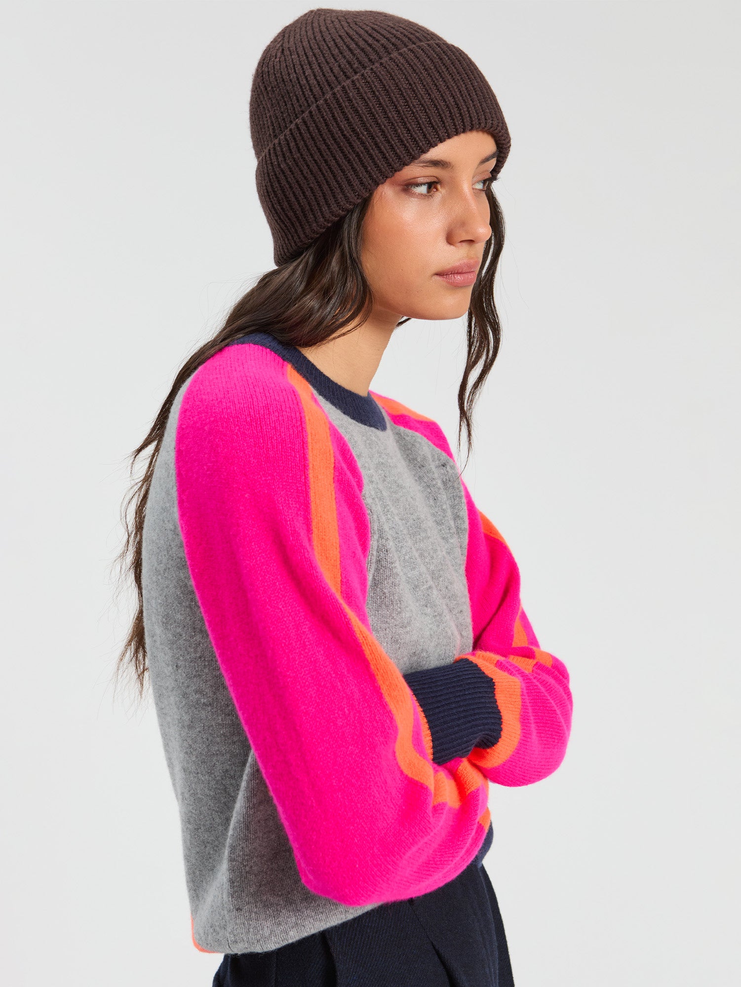 GREY COLOUR BLOCK JERSEY