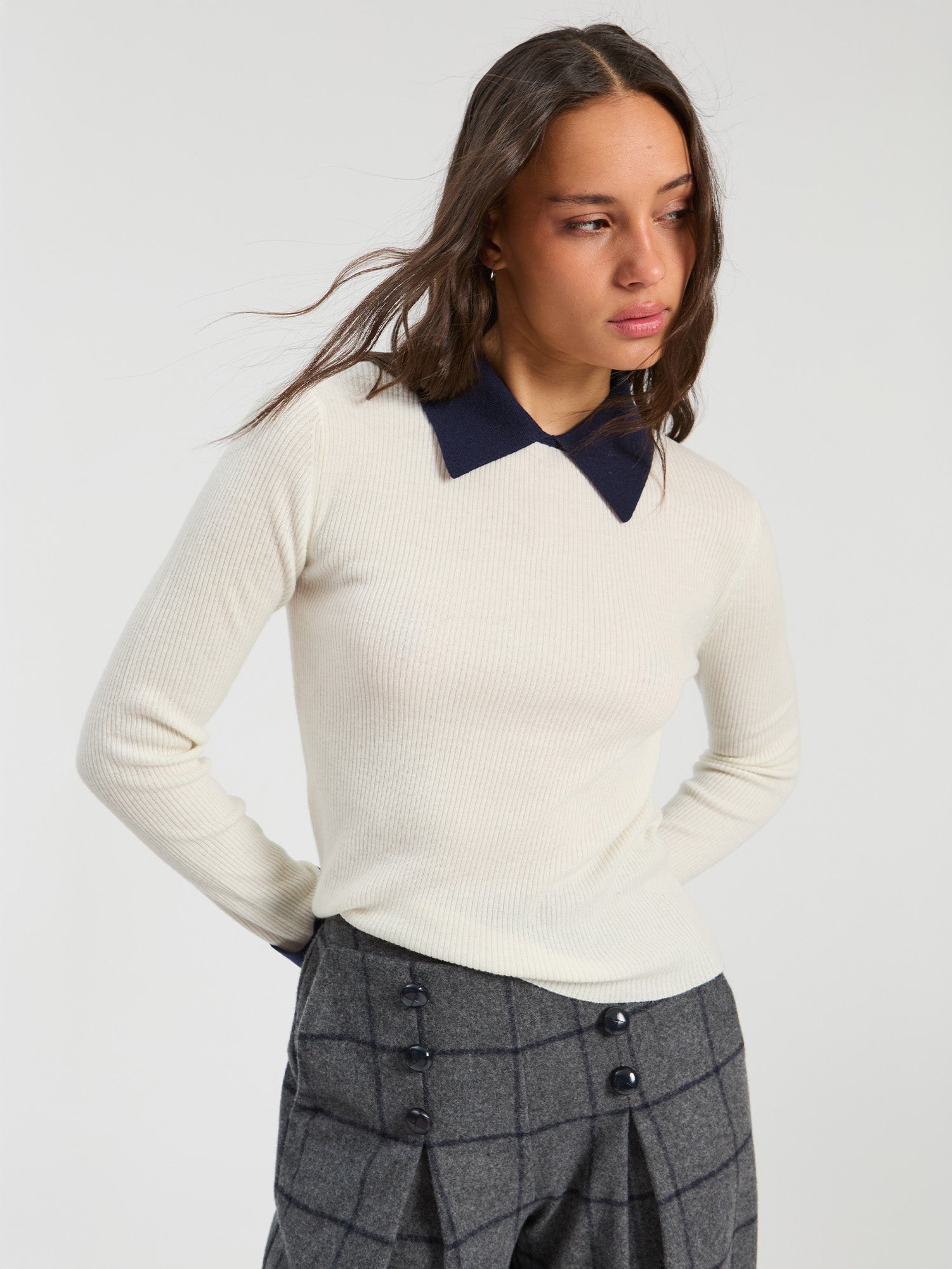 JERSEY CANALE CRUDO CUELLO CAMISERO
