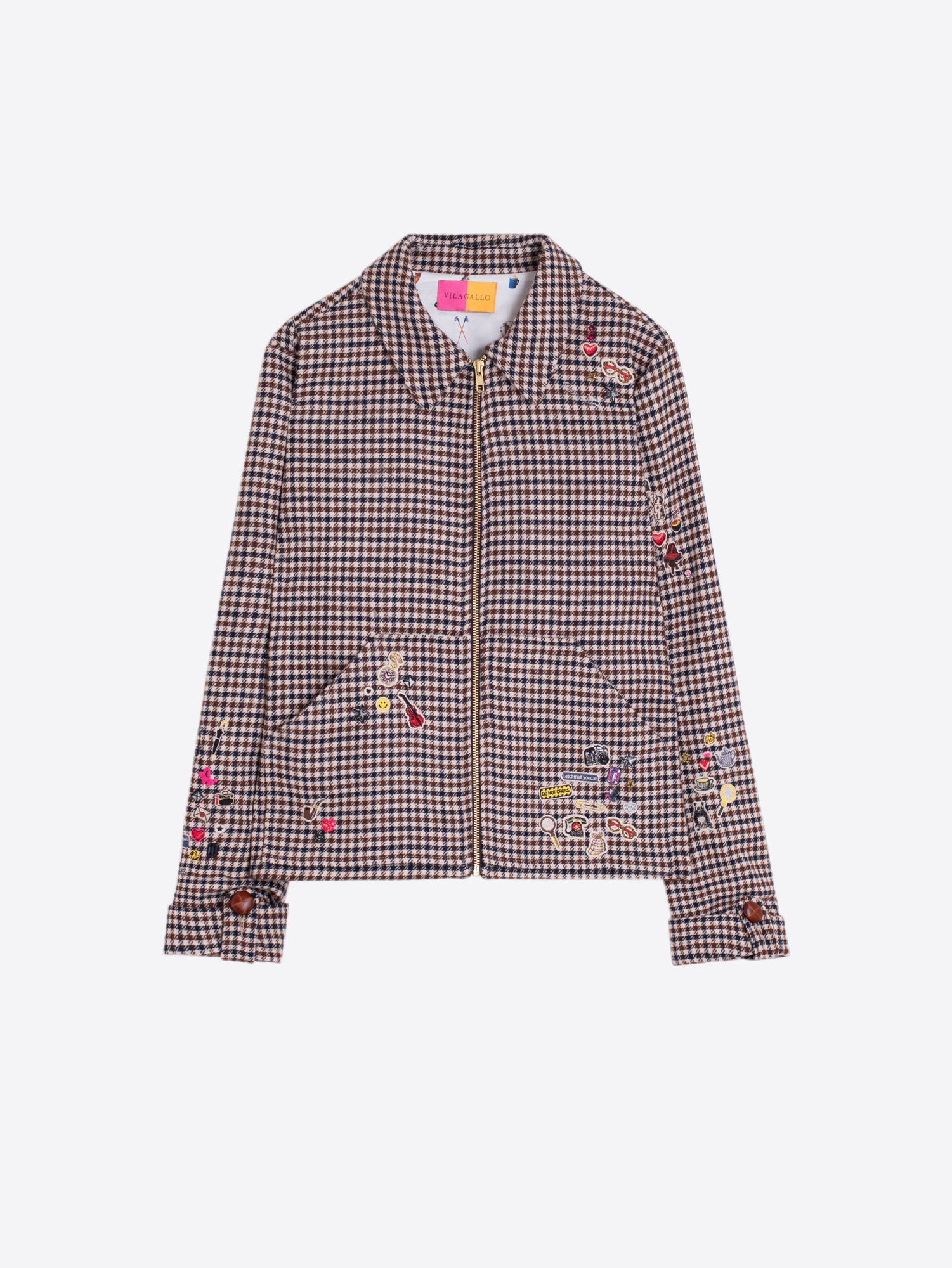 CHAQUETA PATA DE GALLO BORDADO SHERLOCK