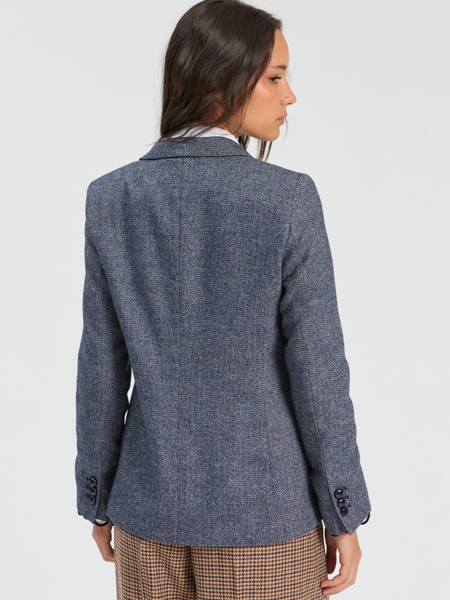 BLUE WOOL JACKET EMBROIDERED BADGES