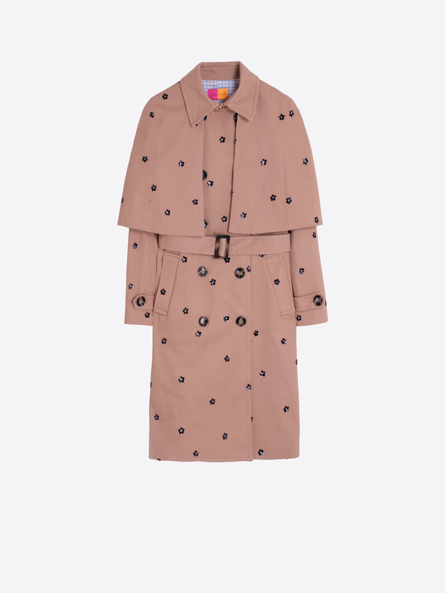 GABARDINA CAMEL BORDADO LENTEJUELA