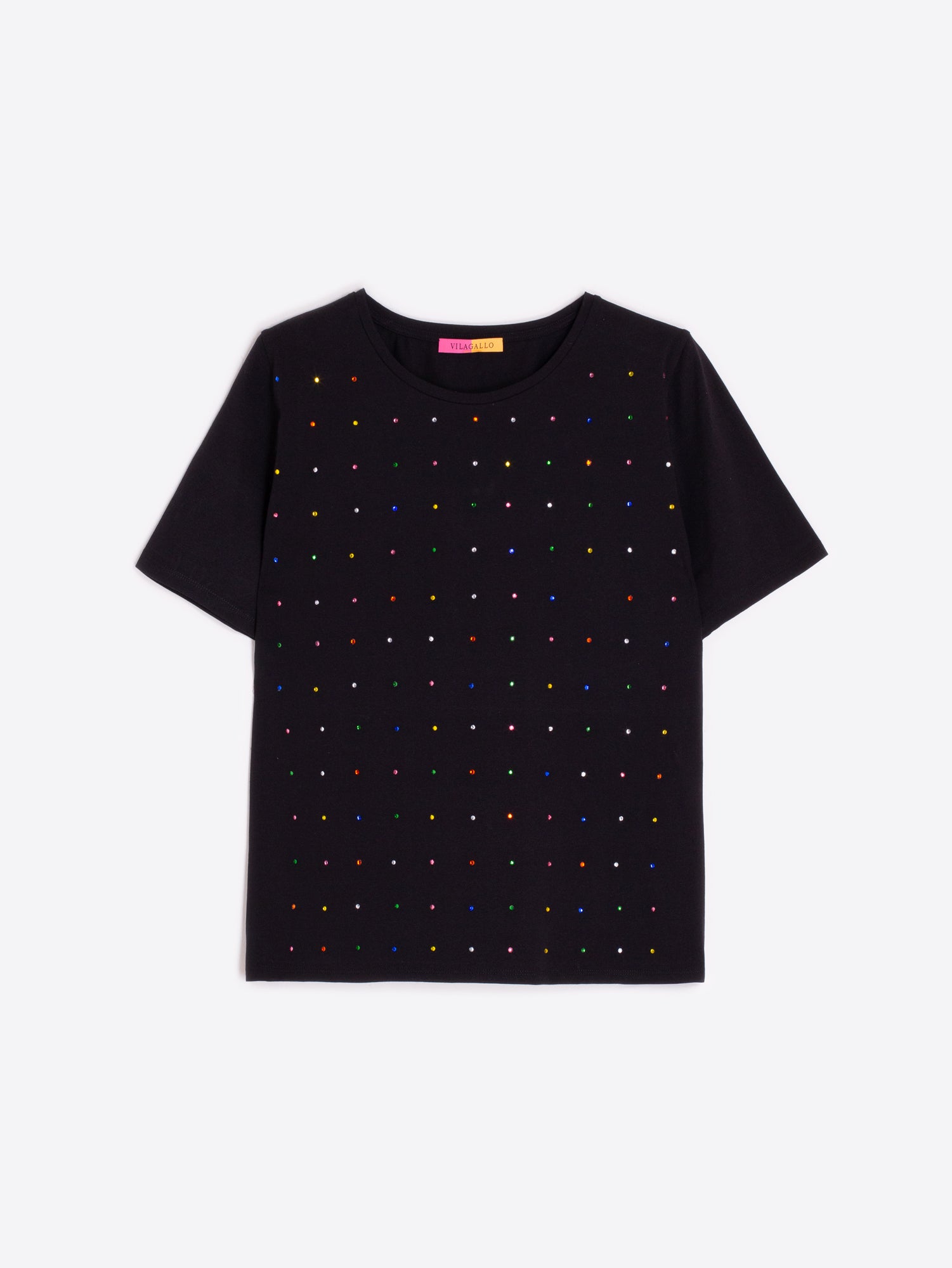 CAMISETA NEGRA  MULTICOLOR