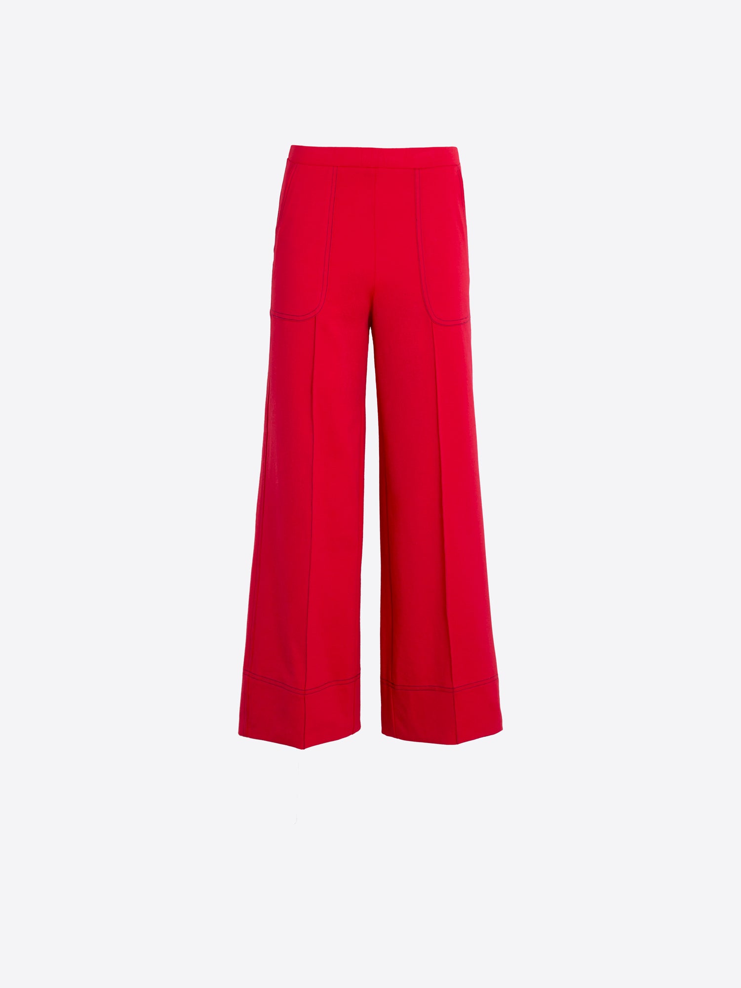 PANTALÓN ROJO ANCHO COSTURAS DELANTERAS
