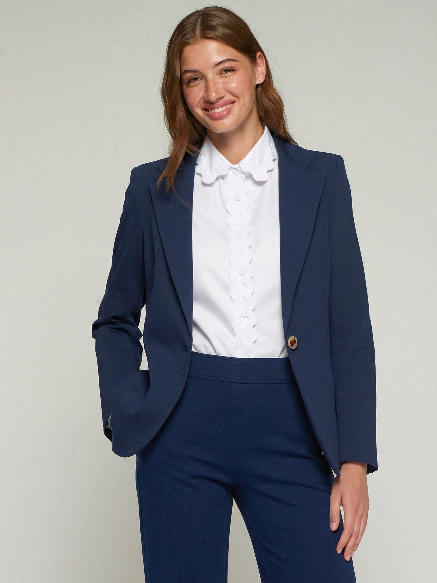 CHAQUETA AZUL MARINO FORRO ILUSTRADO