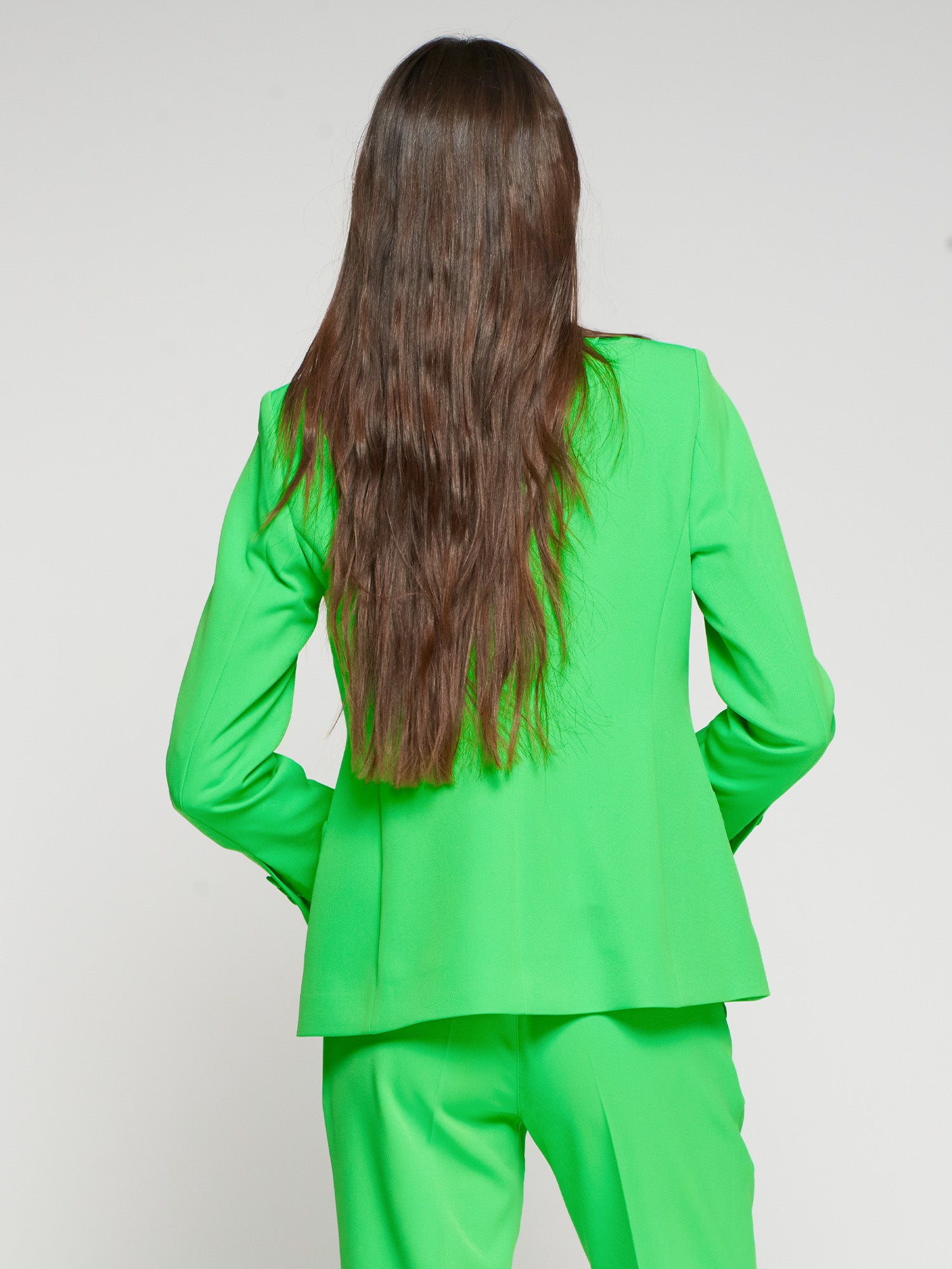 CHAQUETA VERDE NEÓN FORRO ILUSTRADO