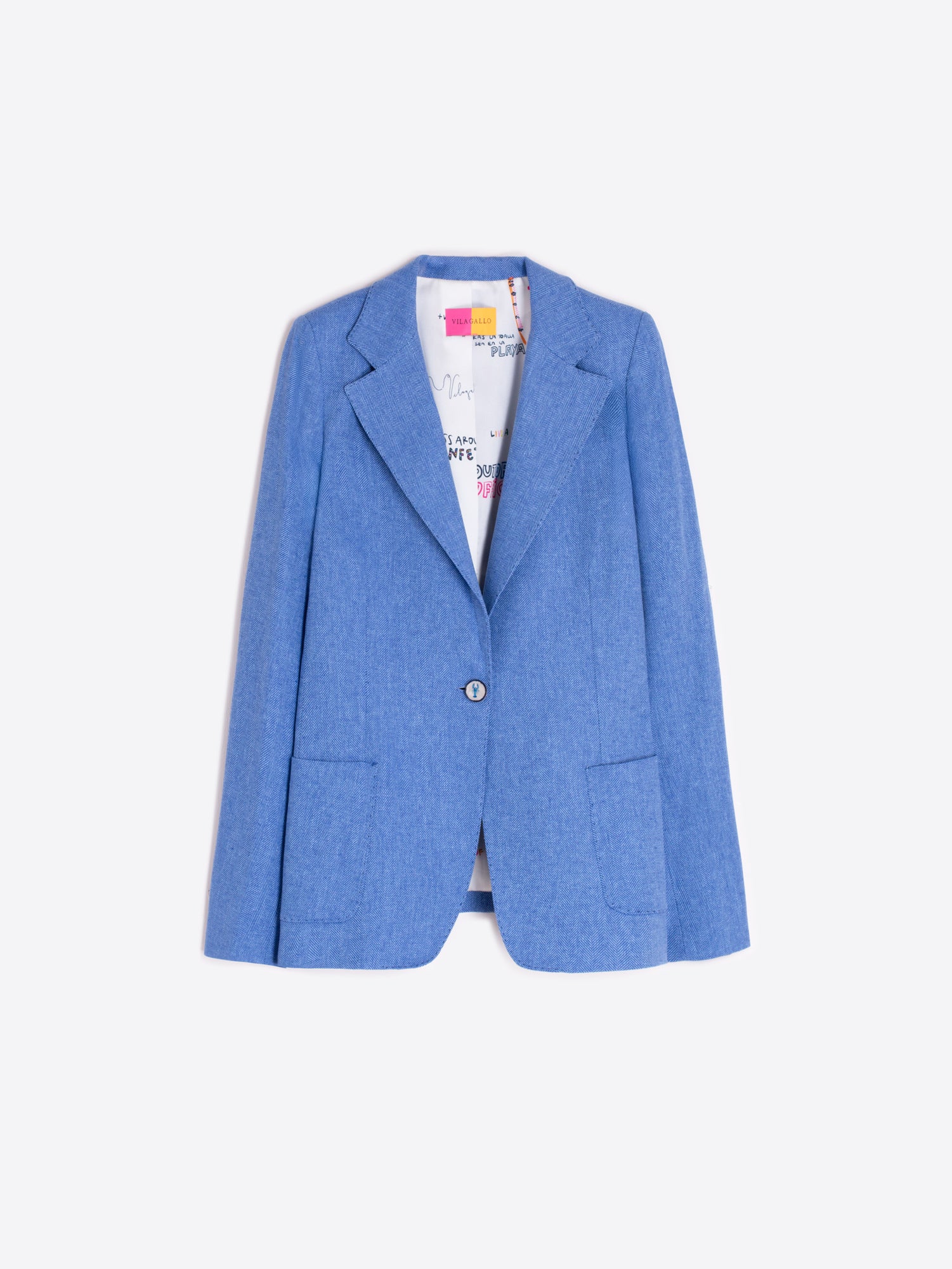 CHAQUETA AZUL CLARO BOLSILLOS DELANTEROS