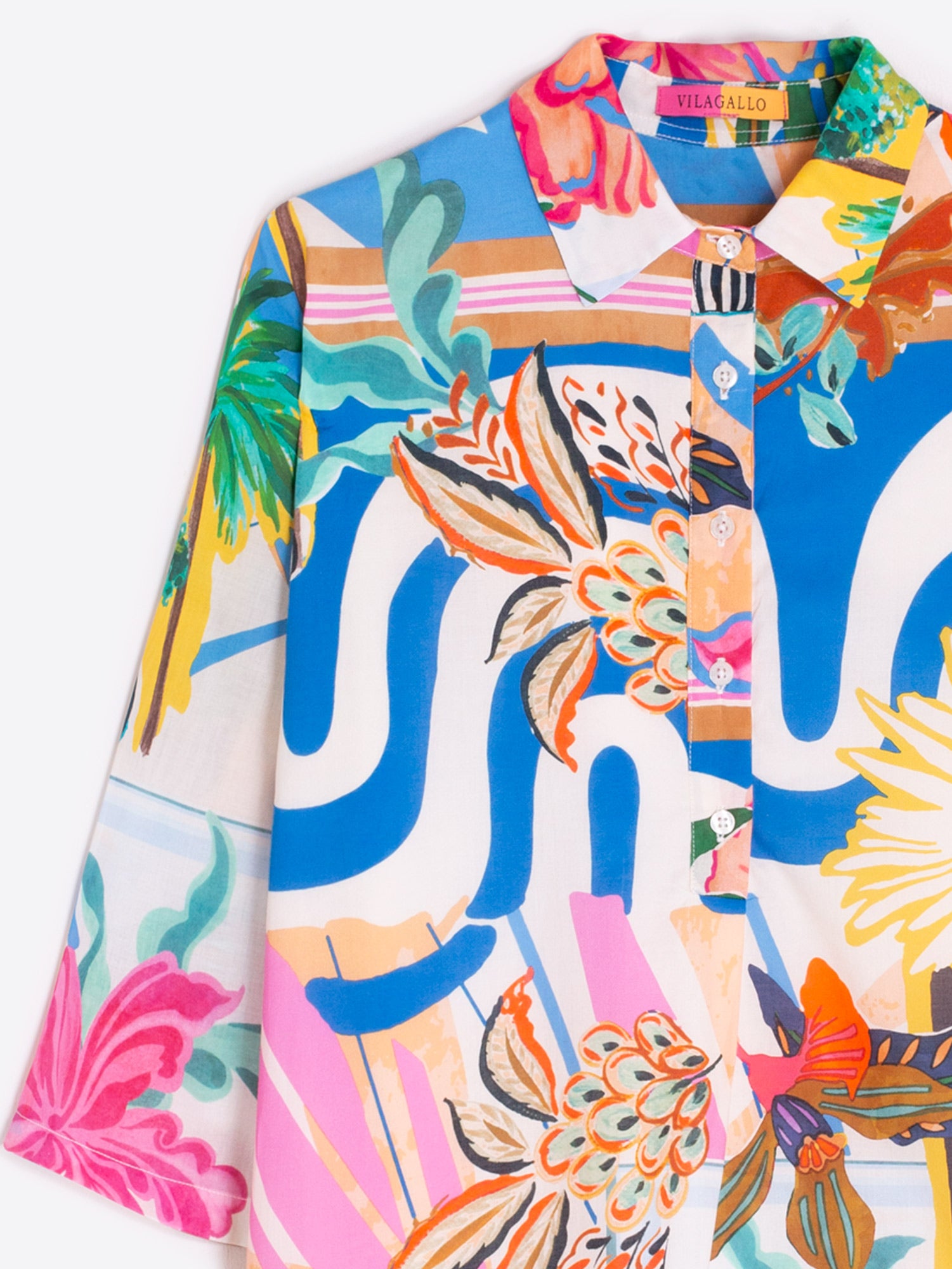 VESTIDO CAMISERO ESTAMPADO MULTICOLOR