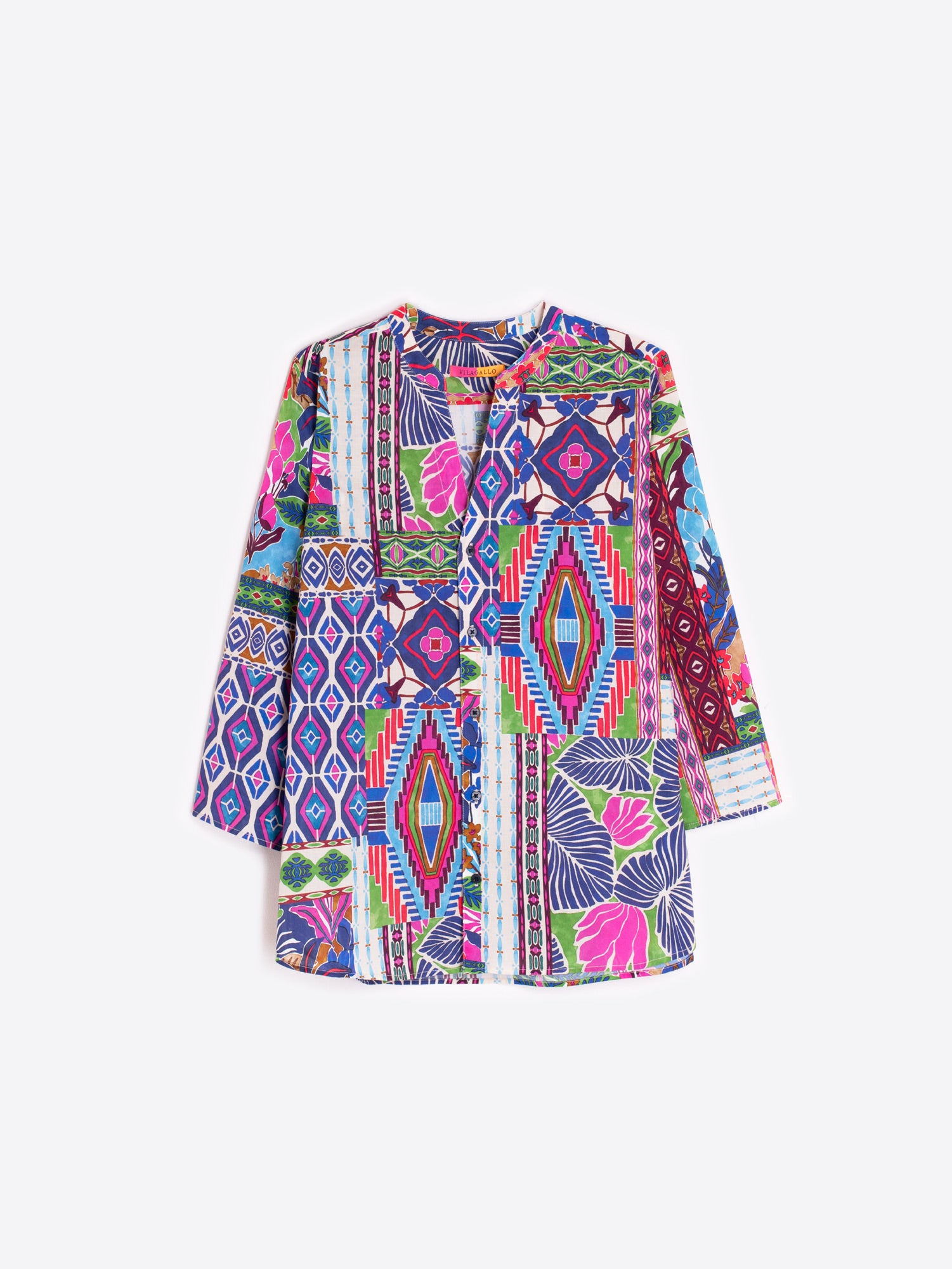 CAMISA ESTAMPADO GEOMÉTRICO MULTICOLOR