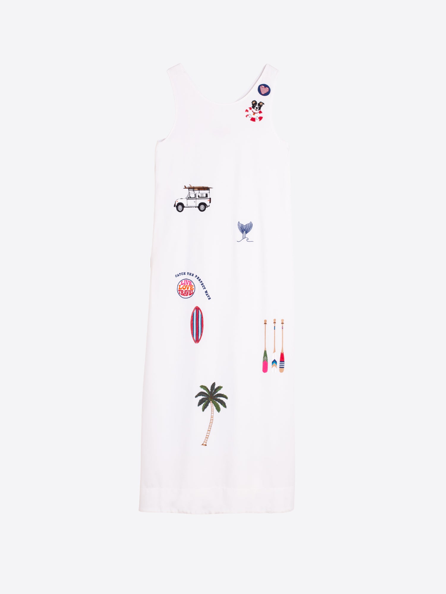 VESTIDO BLANCO BORDADOS VIAJE