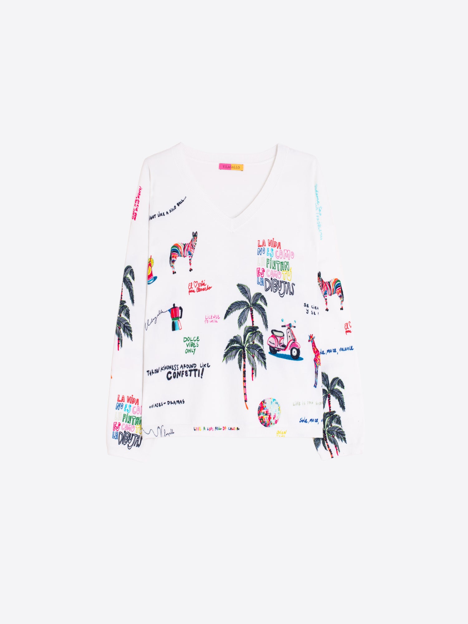 JERSEY BLANCO ESTAMPADO MENSAJES