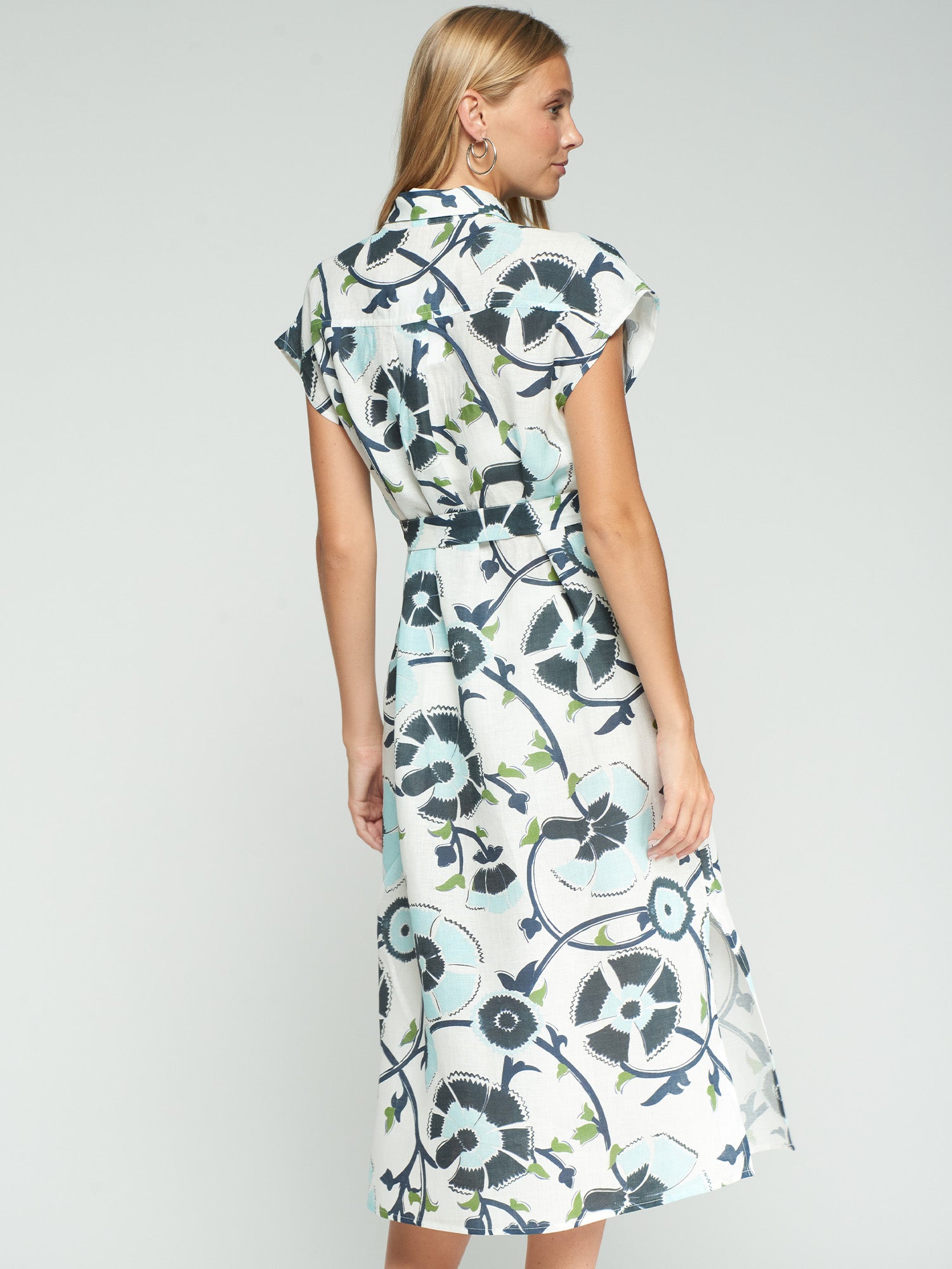 VESTIDO CAMISERO ESTAMPADO FLORAL