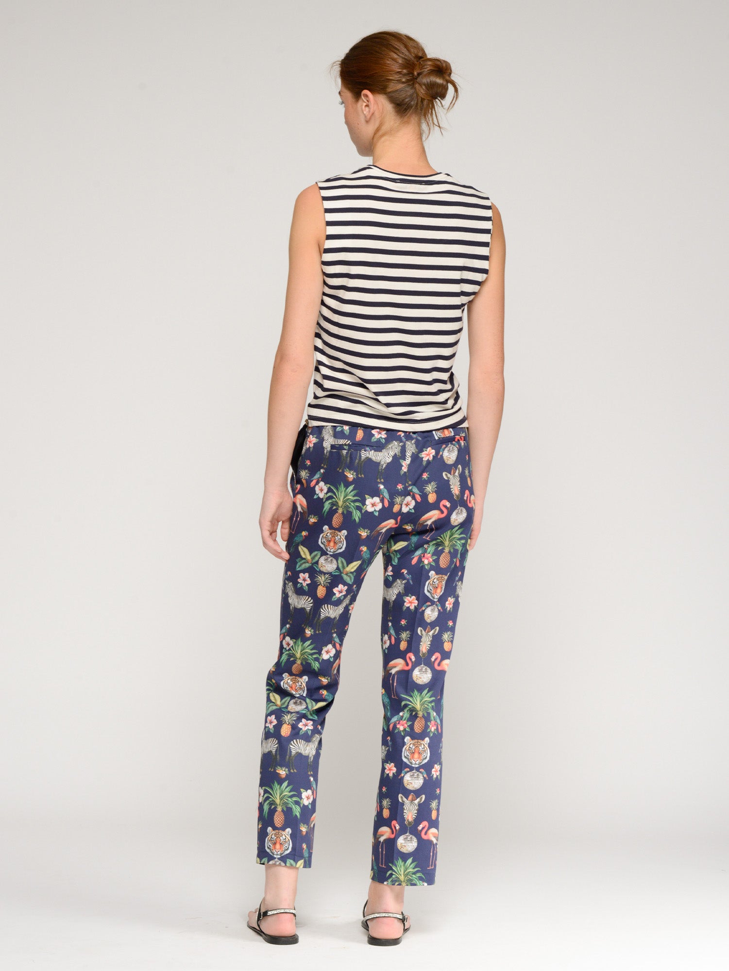PANTALÓN ESTAMPADO ANIMALIA FONDO MARINO