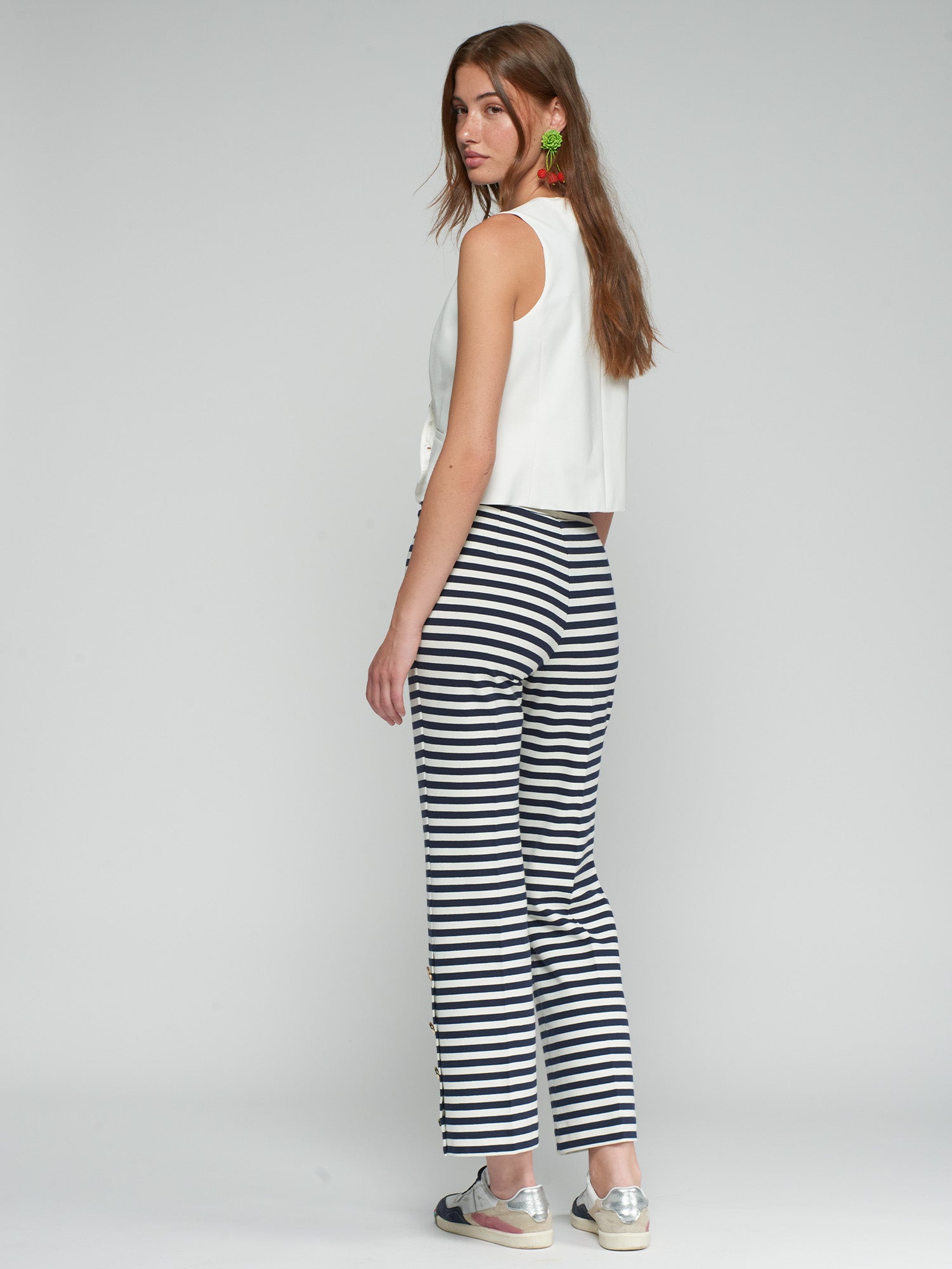 PANTALÓN MARINERO DE RAYAS BOTONES DORADOS