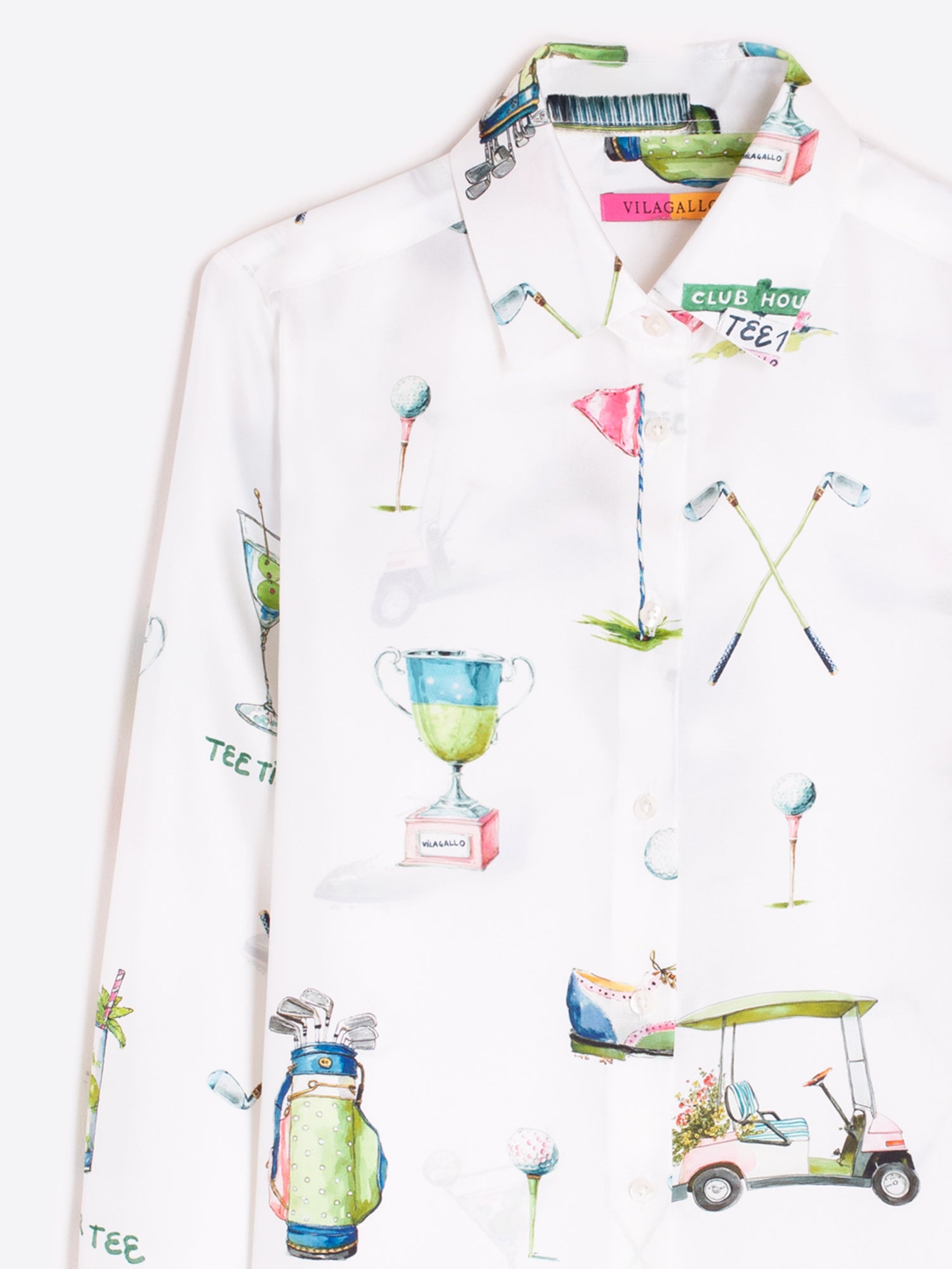 CAMISA BLANCA ESTAMPADO GOLF