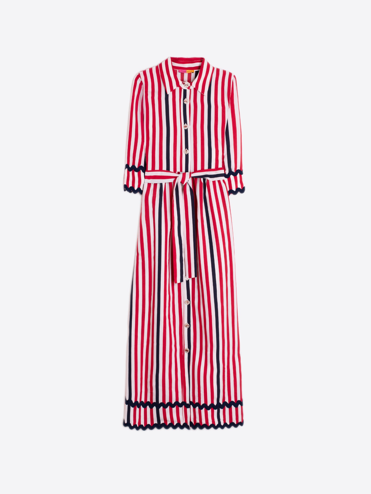 NAVY RED STRIPED DRESS ONDULINE NAVY RED STRIPED DRESS ONDULINE