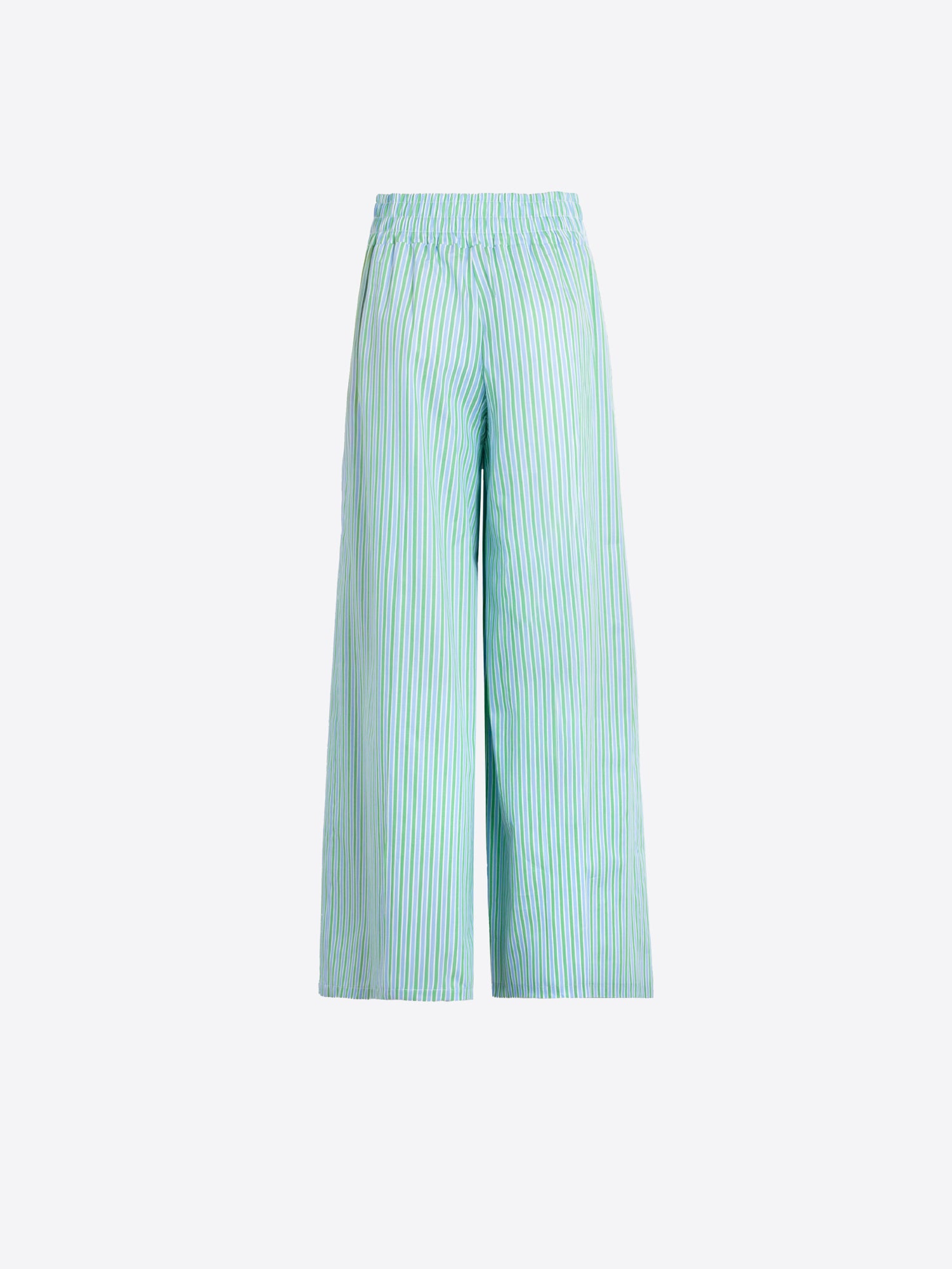 PANTALÓN CULOTTE DE RAYAS VERDES Y AZULES