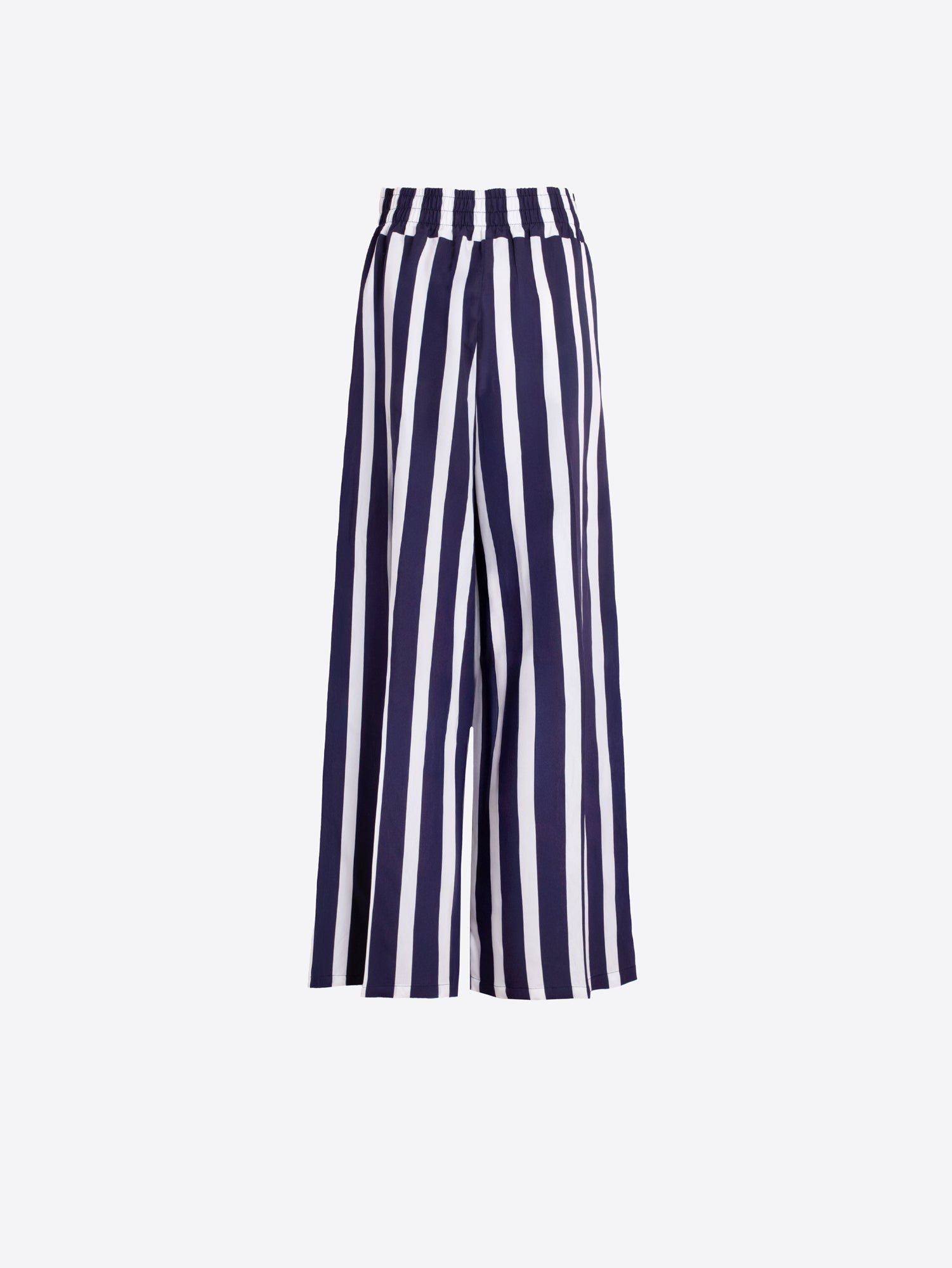 PANTALÓN PALAZZO DE RAYAS MARINERAS EN AZUL MARINO