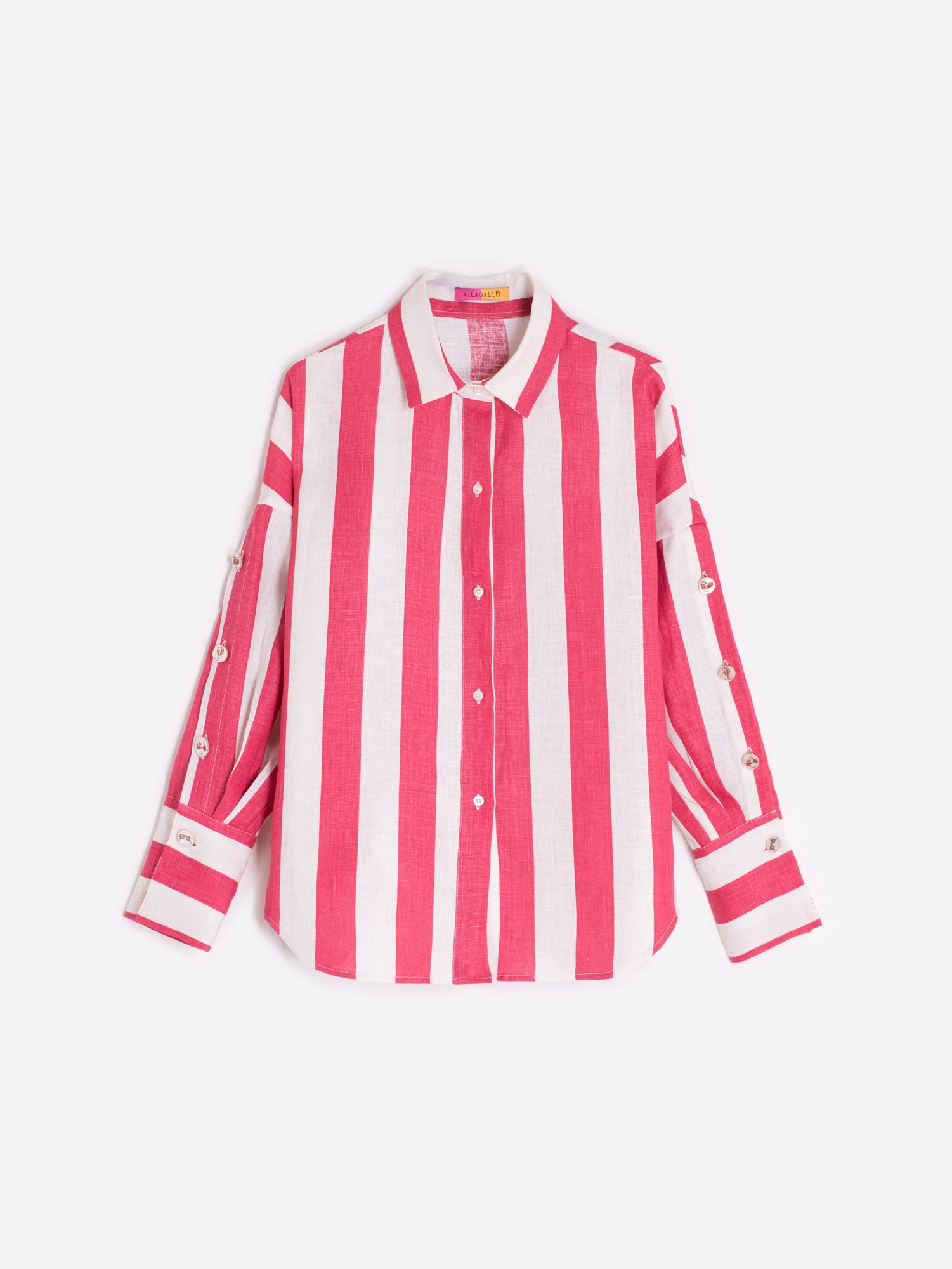 CAMISA RAYAS ROSA Y BLANCO