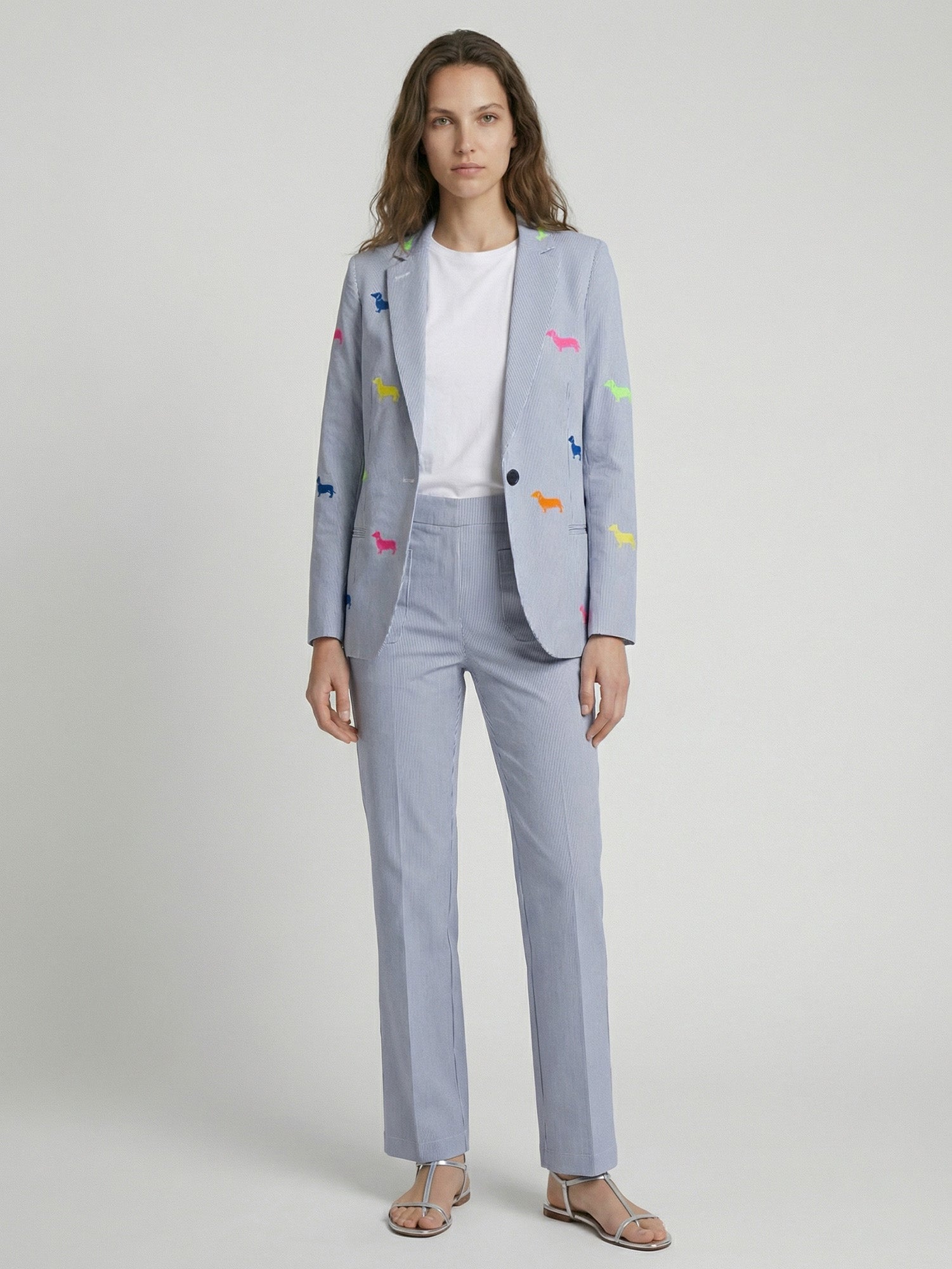 PANTALÓN AZUL DE MICROESPIGA BOLSILLOS TRASEROS