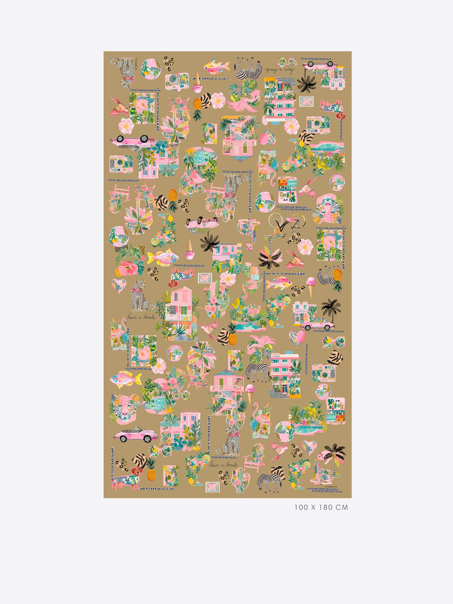 PAÑUELO ESTAMPADO POSTALES TROPICALES