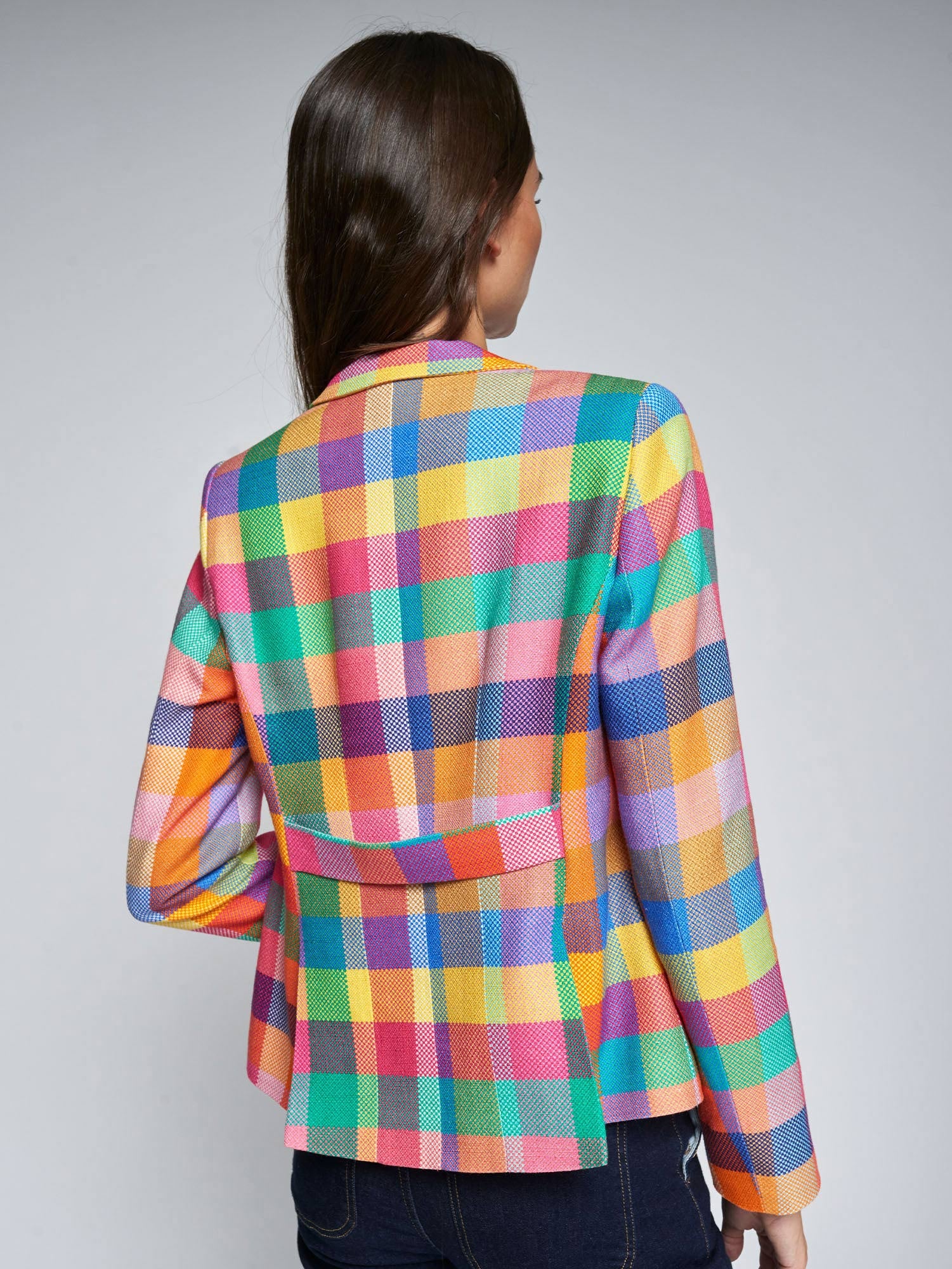 CHAQUETA CUADROS MULTICOLOR